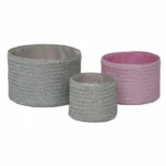 Set de basket dkd home decor gris rose polypropylene 27 x 27 x 17 cm_9183. DIAYTAR COTE D'IVOIRE - Votre Compagnon Shopping, Votre Style Unique. Explorez notre boutique en ligne pour dénicher des trésors qui expriment qui vous êtes, de la mode à la maison.