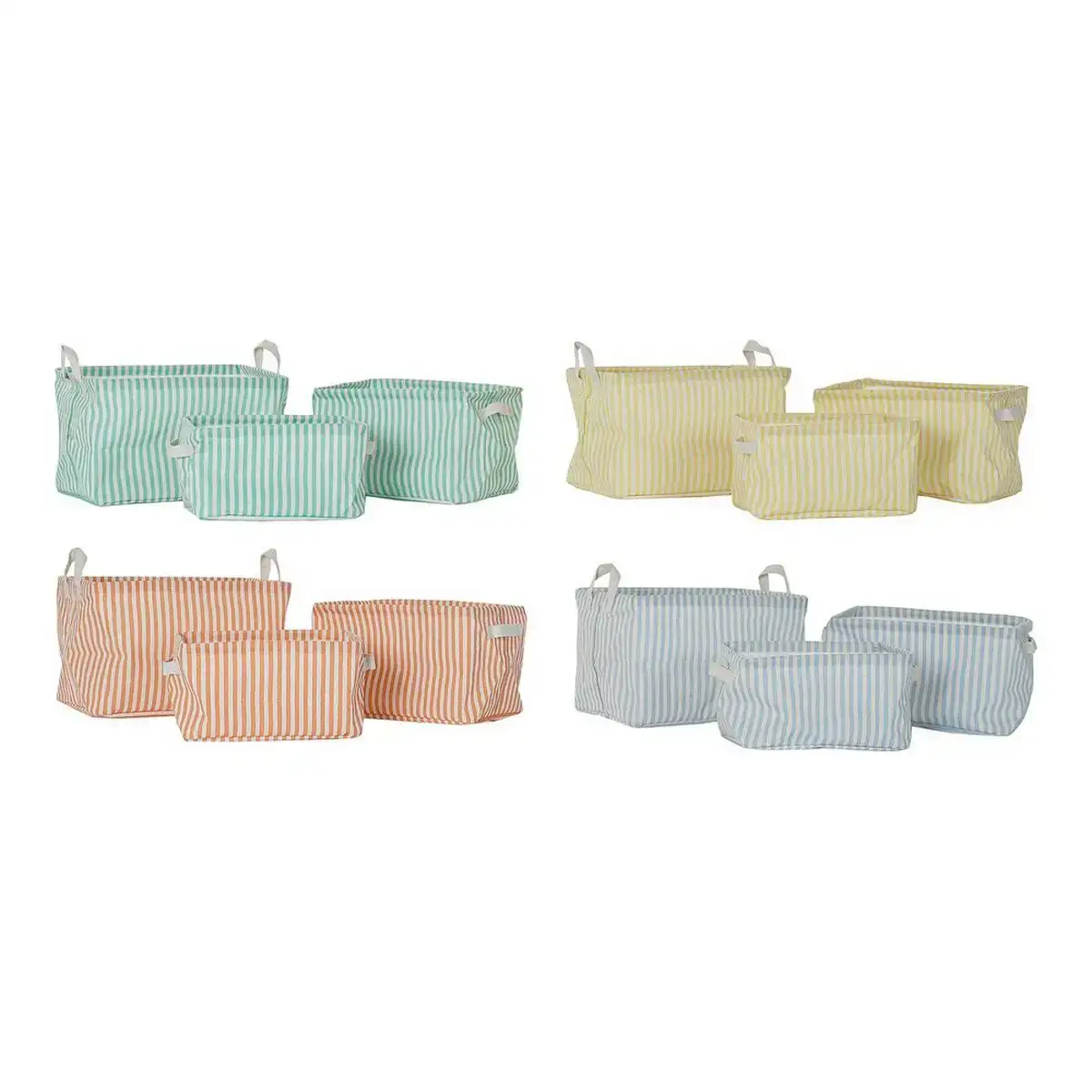 Set de basket dkd home decor jaune bleu vert orange plastique 35 x 25 x 23 cm 4 pieces _2665. DIAYTAR COTE D'IVOIRE - Où Chaque Achat Raconte une Histoire. Explorez notre boutique en ligne et créez votre propre narration à travers notre diversité de produits, chacun portant une signification unique.