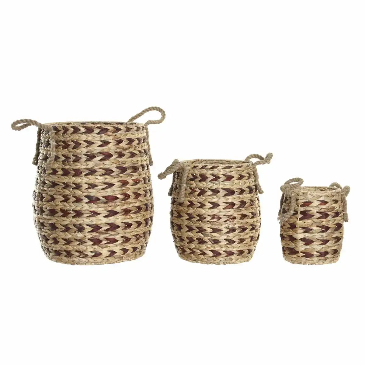 Set de basket dkd home decor marron clair brun fonce 38 x 38 x 48 cm boho_5623. DIAYTAR COTE D'IVOIRE - L'Art de Vivre en Couleurs et en Styles. Parcourez notre sélection et trouvez des articles qui reflètent votre personnalité et votre goût pour la vie.