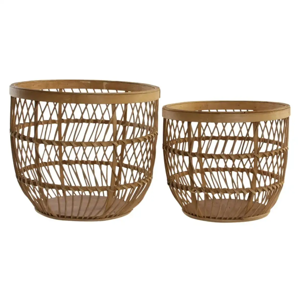 Set de basket dkd home decor marron naturel bambou tropical 34 5 x 34 5 x 30 cm_7475. DIAYTAR COTE D'IVOIRE - Là où Chaque Produit Est une Trouvaille. Explorez notre sélection minutieuse et découvrez des articles qui correspondent à votre style de vie et à vos aspirations.