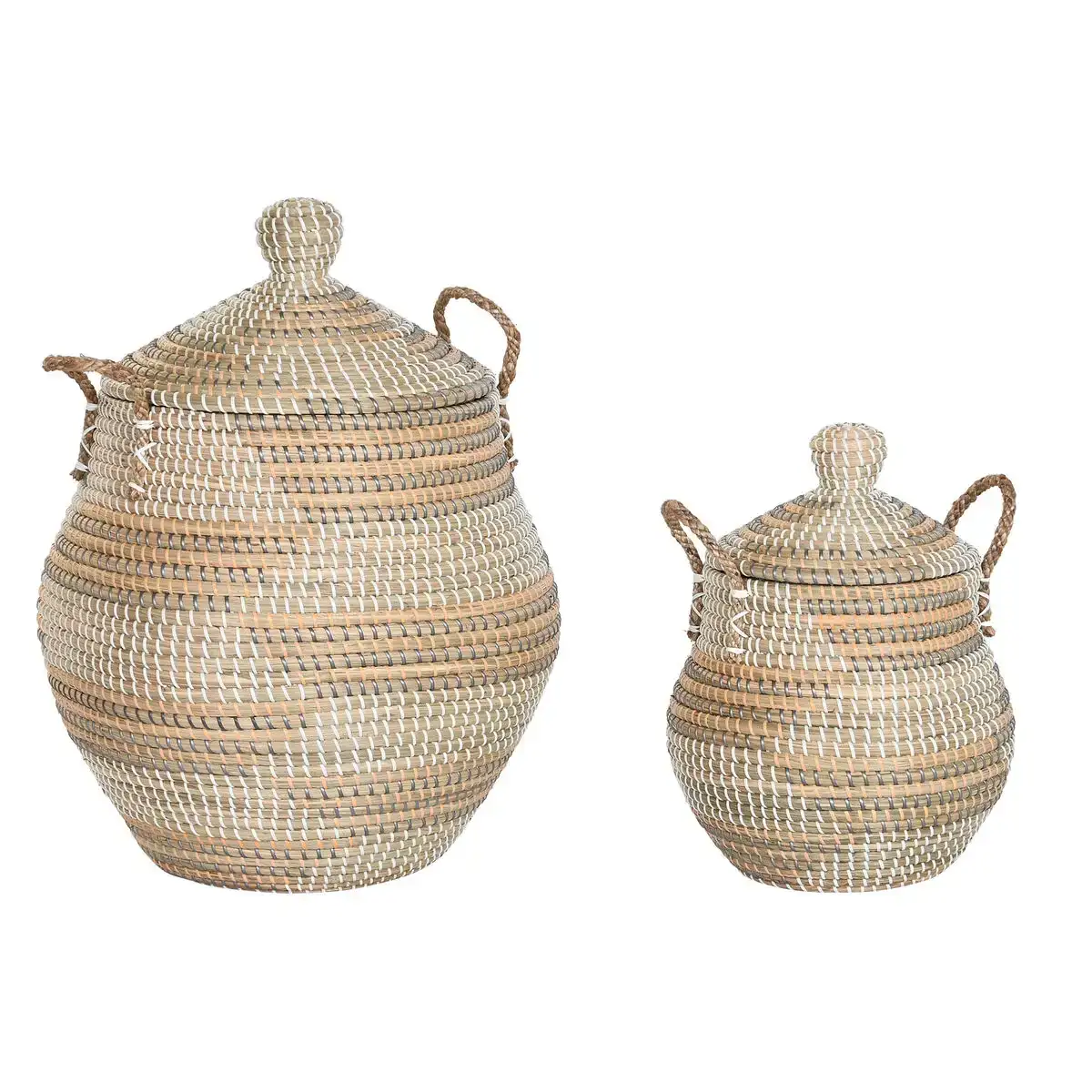 Set de basket dkd home decor multicouleur naturel herbier marin tropical 46 x 46 x 56 cm_5259. DIAYTAR COTE D'IVOIRE - L'Art de Vivre le Shopping en Ligne. Découvrez notre plateforme intuitive et trouvez des produits qui vous inspirent et vous enchantent, à chaque clic.