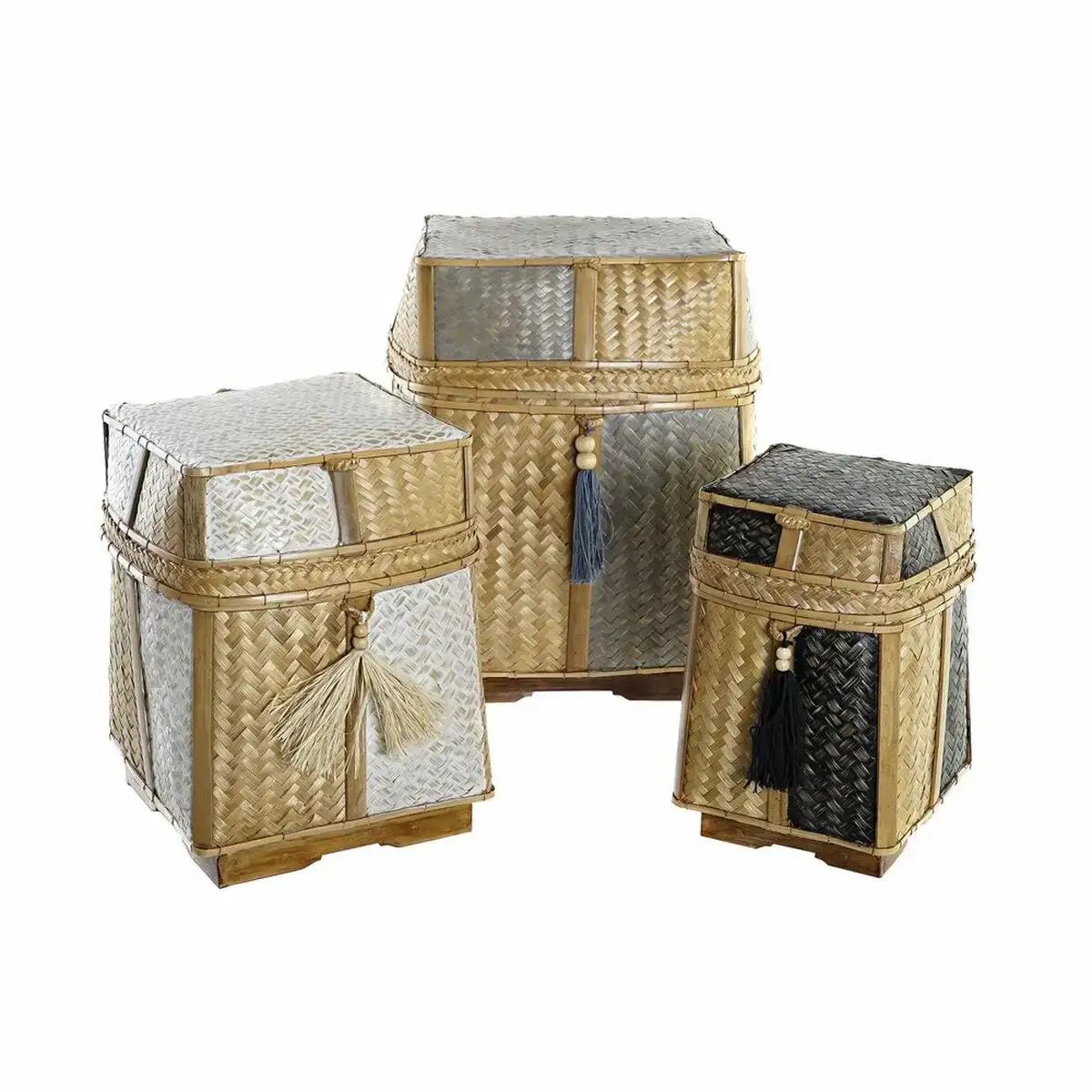 Set de basket dkd home decor naturel 33 x 33 x 40 cm bambou 32 x 32 x 40 cm boho_7618. DIAYTAR COTE D'IVOIRE - Où la Tradition s'Harmonise avec le Moderne. Parcourez notre gamme diversifiée et choisissez des produits qui révèlent l'âme du Côte d'Ivoire.