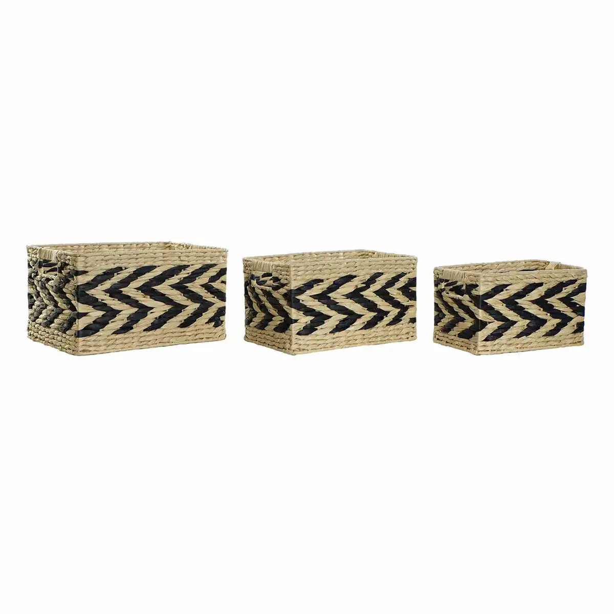 Set de basket dkd home decor naturel noir marron clair fibre naturelle 41 x 30 x 23 cm _3525. DIAYTAR COTE D'IVOIRE - L'Art de Vivre le Shopping Inspiré. Parcourez notre catalogue et choisissez des produits qui reflètent votre passion pour la beauté et l'authenticité.