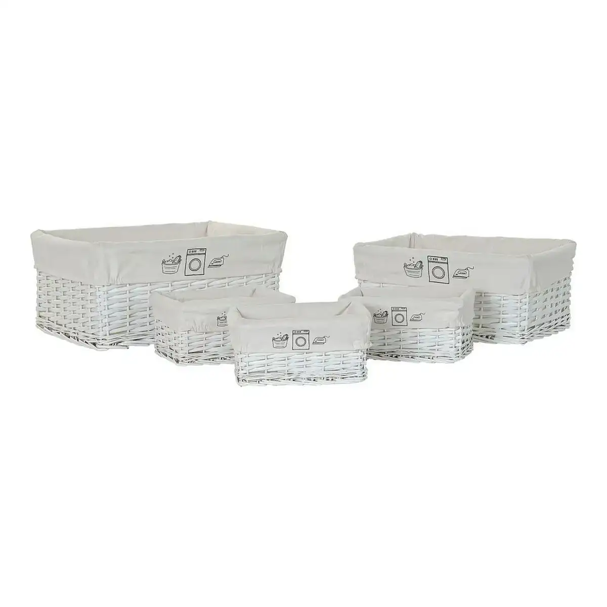 Set de basket dkd home decor polyester osier 5 pcs 48 x 38 x 22 cm 26 x 19 x 13 cm 42 x 33 x 19 cm _5511. DIAYTAR COTE D'IVOIRE - Votre Boutique en Ligne, Votre Choix Illimité. Parcourez nos rayons et découvrez des produits qui vous inspirent, de la mode à la maison et bien plus.