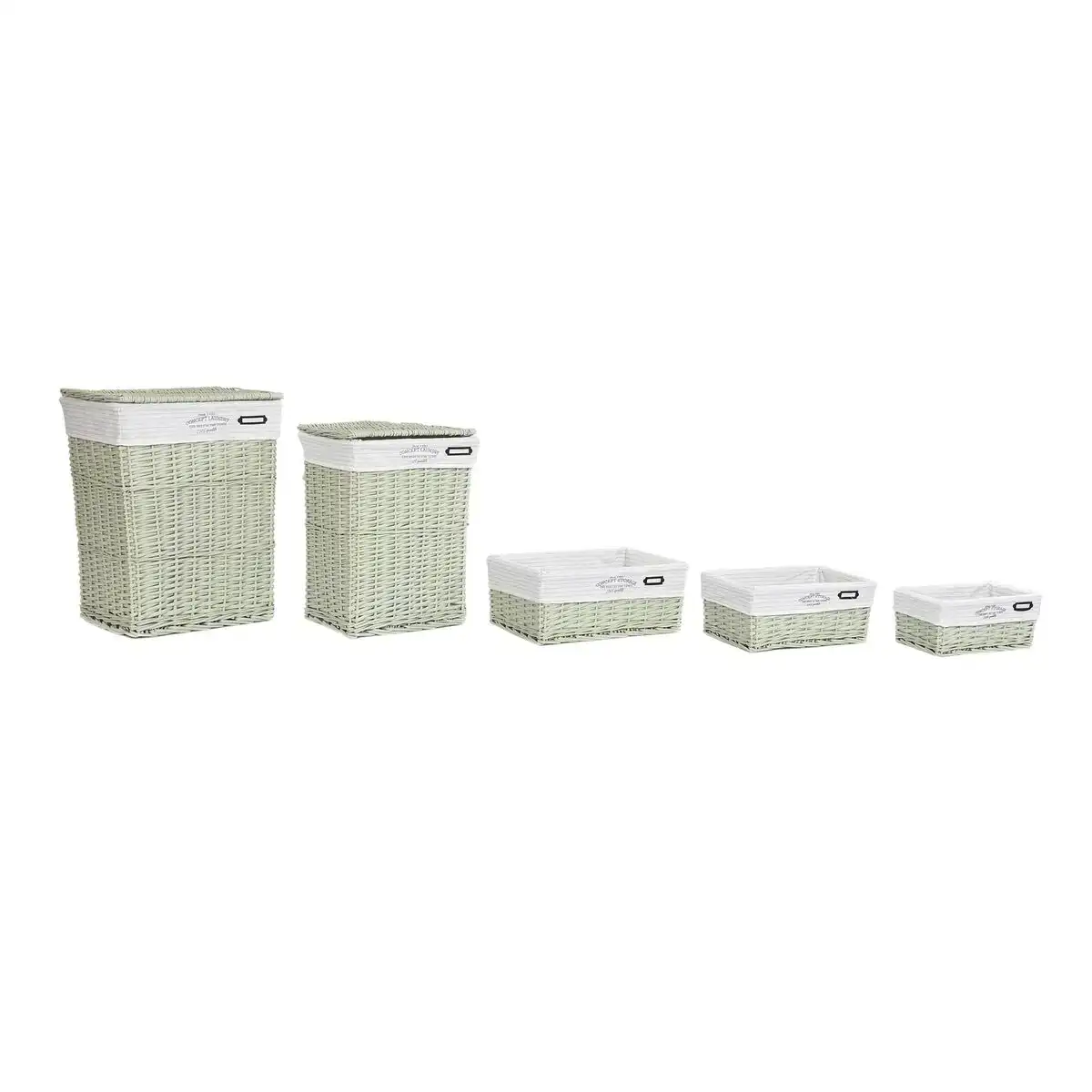 Set de basket dkd home decor vert osier 44 x 34 x 56 cm_4473. DIAYTAR COTE D'IVOIRE - Là où la Tradition Devient Tendance. Naviguez à travers notre boutique en ligne et choisissez des produits qui allient l'authenticité au contemporain.