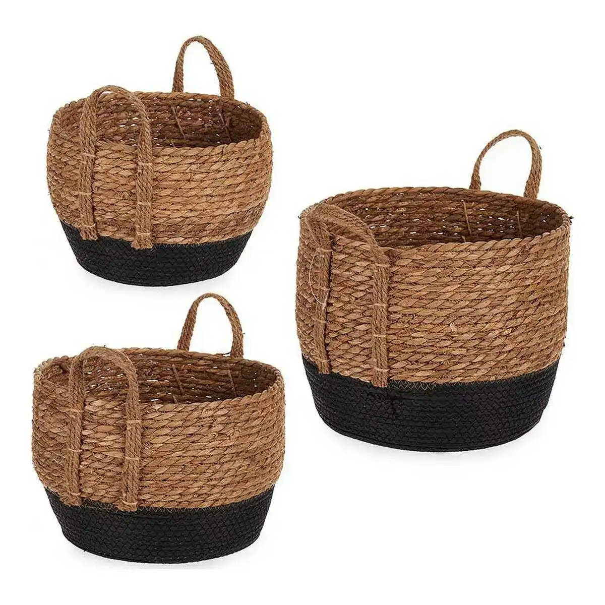 Set de basket noir marron algues marines 3 pcs _8458. DIAYTAR COTE D'IVOIRE - Votre Boutique en Ligne, Votre Histoire. Explorez notre sélection et découvrez des produits qui reflètent votre parcours et vos aspirations, un achat à la fois.