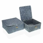 Set de basket versa bleu avec couvercle algues marines 2 pcs _9911. DIAYTAR COTE D'IVOIRE - Où Choisir est un Voyage Cultuel. Explorez notre boutique en ligne et découvrez des produits qui célèbrent la richesse et la diversité culturelle du Côte d'Ivoire.