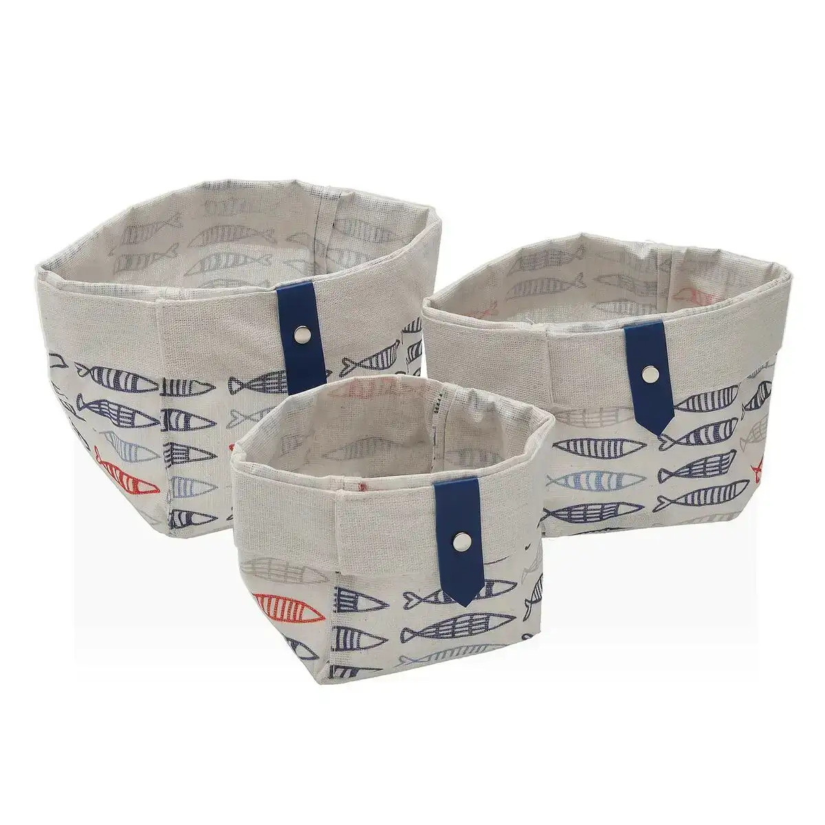 Set de basket versa poissons polyester 14 x 14 x 14 cm textile_7307. Bienvenue sur DIAYTAR COTE D'IVOIRE - Votre Évasion Shopping Personnalisée. Parcourez notre collection unique et trouvez des articles qui reflètent votre style et votre individualité.