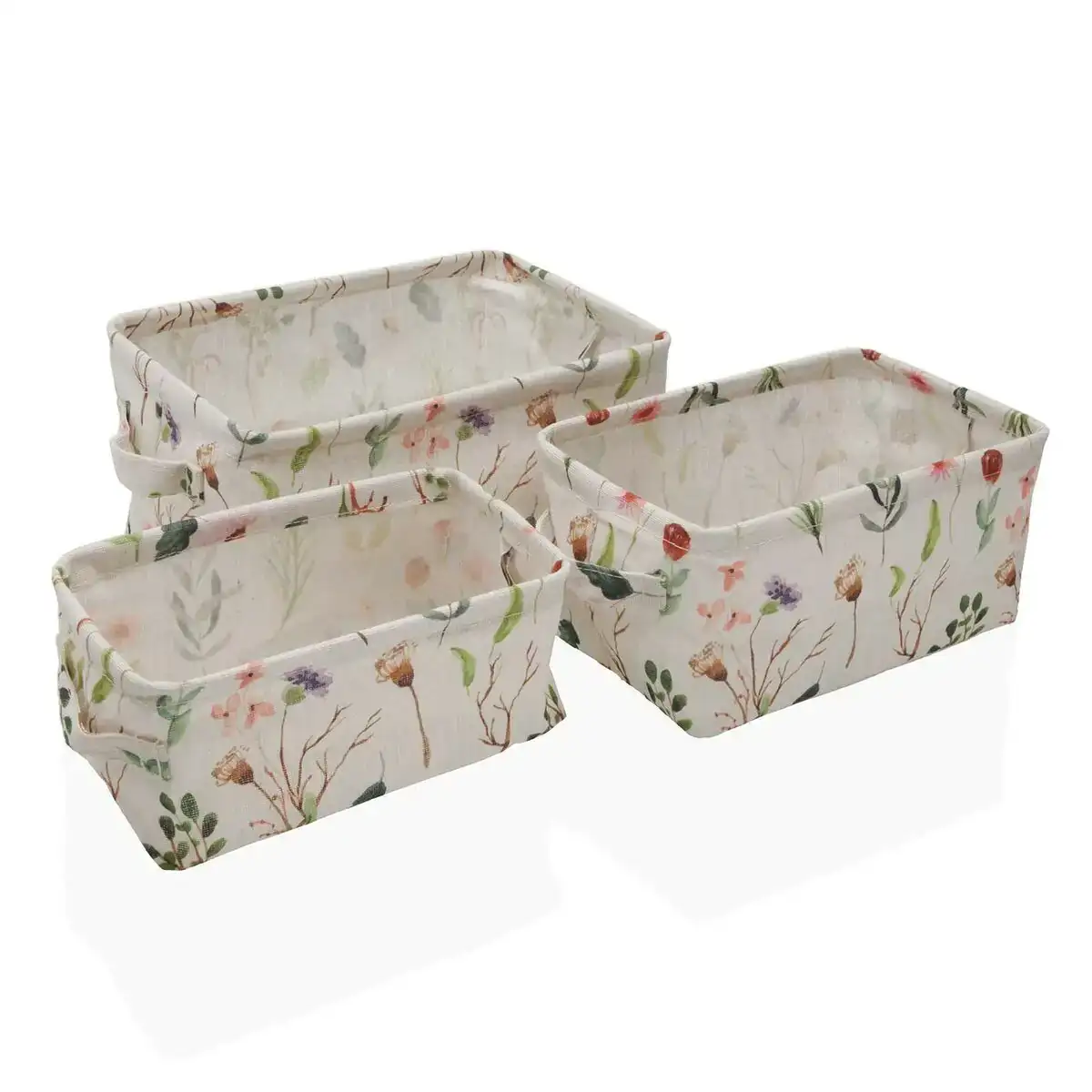 Set de basket versa sansa rectangulaire 28 x 18 x 14 cm textile_9484. DIAYTAR COTE D'IVOIRE - Votre Passage vers le Raffinement. Plongez dans notre univers de produits exquis et choisissez des articles qui ajoutent une touche de sophistication à votre vie.