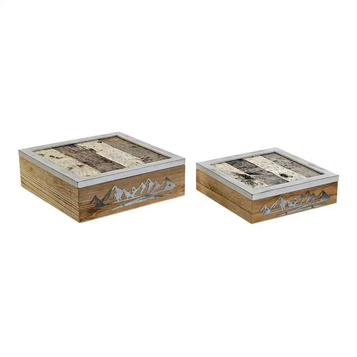Set de boites decoratives dkd home decor 8424001775835 metal bois marron blanc 24 x 24 x 7 5 cm bois mdf 2 unites _5412. Bienvenue chez DIAYTAR COTE D'IVOIRE - Où Chaque Objet a son Histoire. Découvrez notre sélection méticuleuse et choisissez des articles qui racontent l'âme du Côte d'Ivoire.
