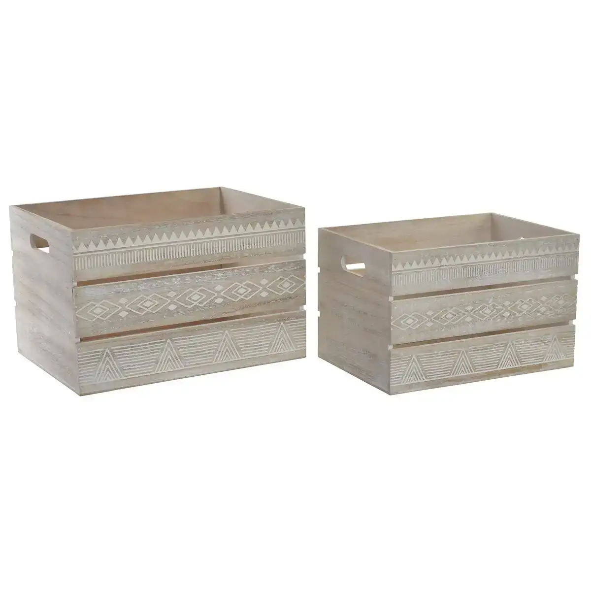 Set de boites decoratives dkd home decor bois boho 2 pcs _7678. DIAYTAR COTE D'IVOIRE - L'Art de Vivre le Shopping Inspiré. Parcourez notre catalogue et choisissez des produits qui reflètent votre passion pour la beauté et l'authenticité.