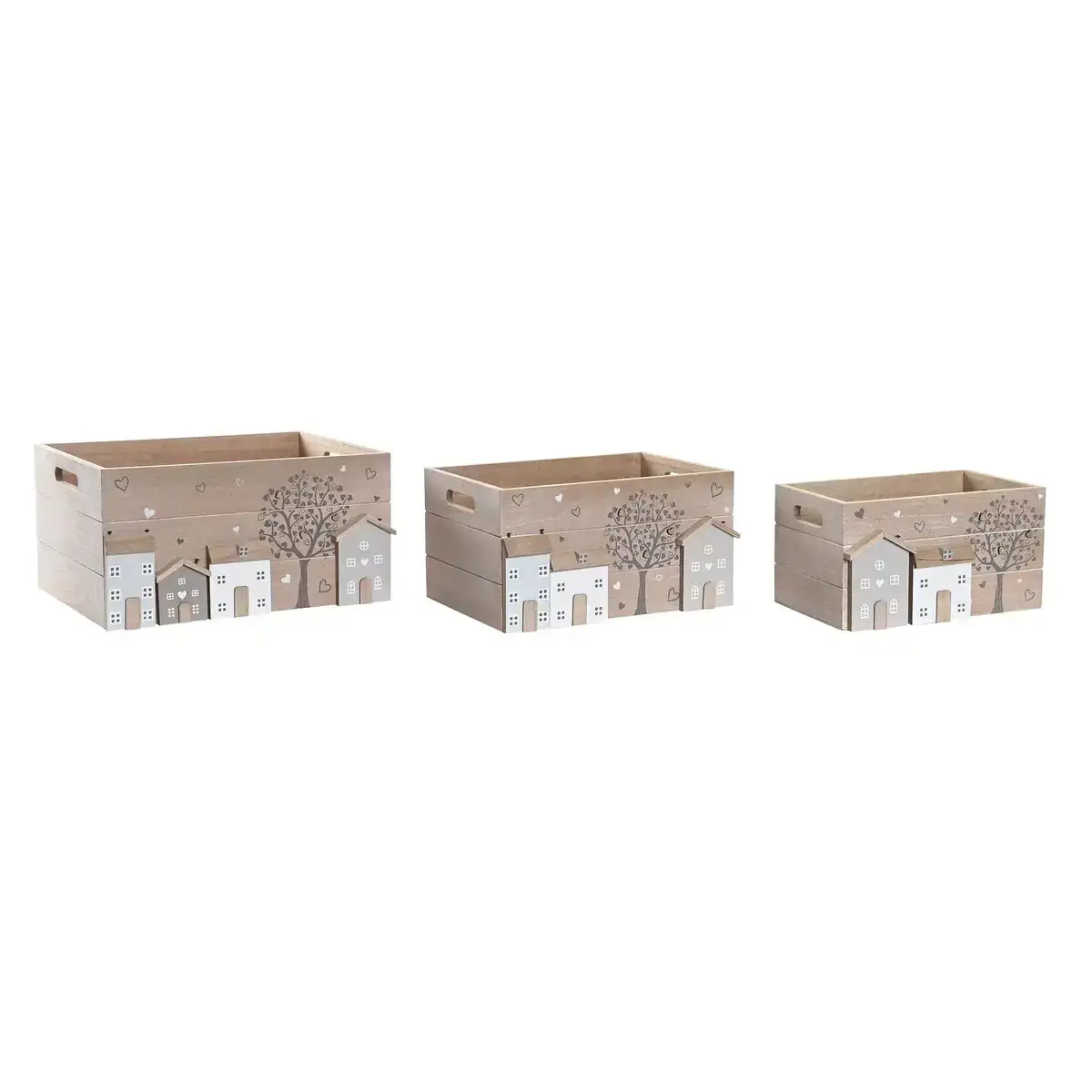 Set de boites decoratives dkd home decor bois mdf boho 36 x 26 x 18 cm _7927. DIAYTAR COTE D'IVOIRE - Où le Shopping Devient une Aventure Culturelle. Plongez dans notre univers de produits qui célèbrent l'héritage et l'artisanat du Côte d'Ivoire.