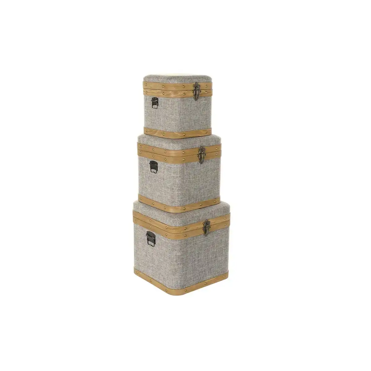 Set de boites decoratives dkd home decor bois polyester 3 pcs _3291. DIAYTAR COTE D'IVOIRE - L'Art de Vivre avec Authenticité. Explorez notre gamme de produits artisanaux et découvrez des articles qui apportent une touche unique à votre vie.