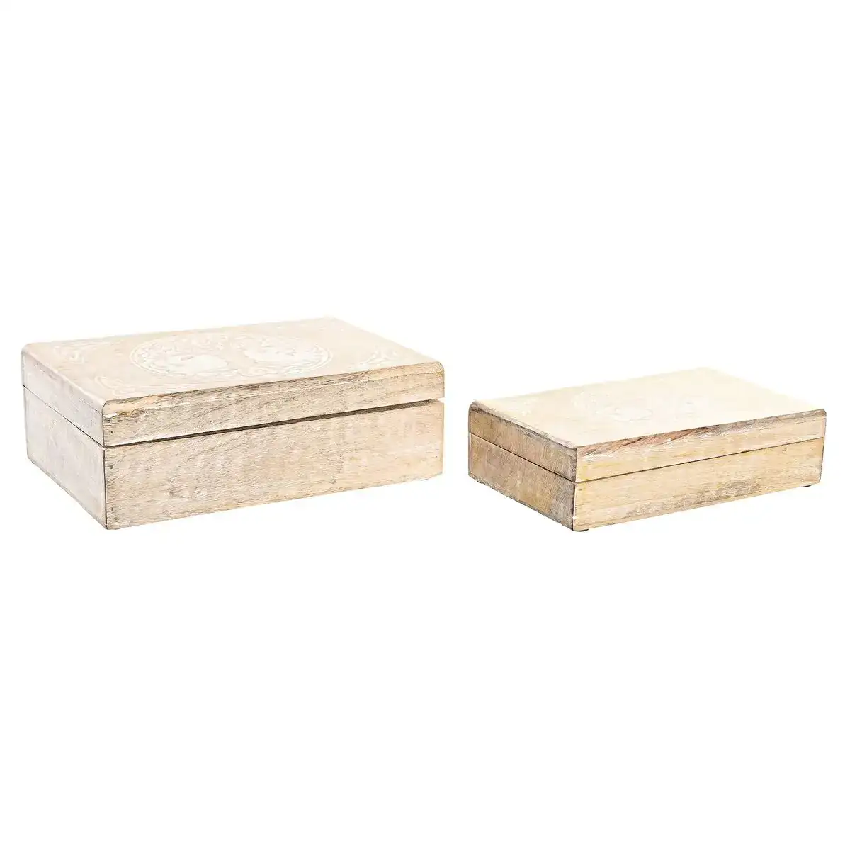 Set de boites decoratives dkd home decor marron blanc bois de manguier 25 x 17 x 8 cm 2 unites _5019. DIAYTAR COTE D'IVOIRE - Votre Source d'Inspiration Shopping. Parcourez nos rayons et trouvez des articles qui vous inspirent, que ce soit pour votre style, votre maison ou votre vie quotidienne.