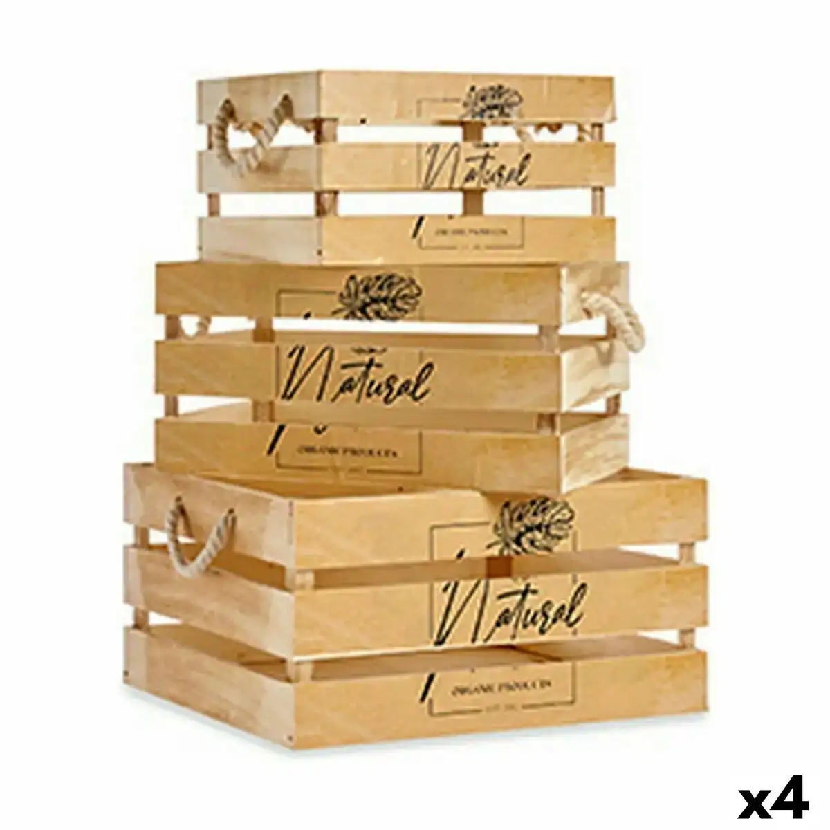 Set de boites decoratives natural marron bois 4 unites _5250. Bienvenue chez DIAYTAR COTE D'IVOIRE - Où Chaque Produit a son Histoire. Découvrez notre sélection unique et trouvez des articles qui racontent la richesse culturelle et artistique du Côte d'Ivoire.