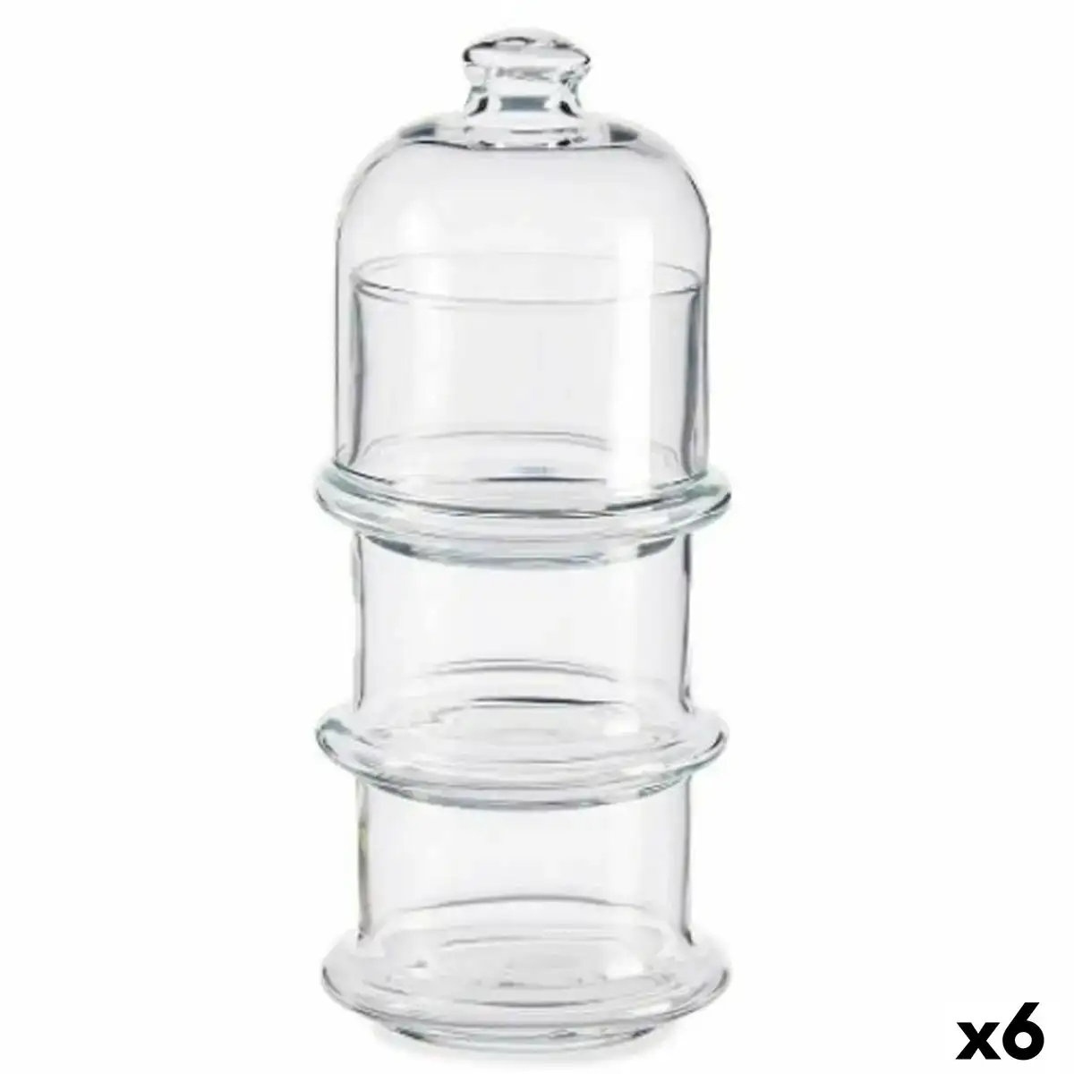 Set de boites patisserie chocolats empilable verre 9 x 22 x 9 cm 6 unites _5407. Bienvenue chez DIAYTAR COTE D'IVOIRE - Où Chaque Produit a son Âme. Découvrez notre gamme et choisissez des articles qui résonnent avec votre personnalité et vos valeurs.