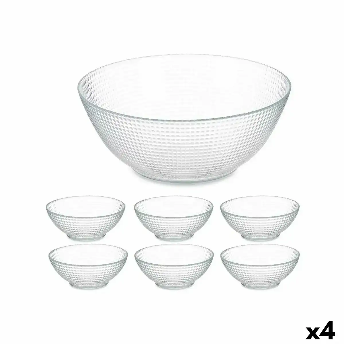 Set de bols generation transparent verre 4 unites _6863. Bienvenue sur DIAYTAR COTE D'IVOIRE - Où Chaque Produit a son Histoire. Découvrez notre sélection unique et choisissez des articles qui racontent la richesse culturelle et artistique du Côte d'Ivoire.