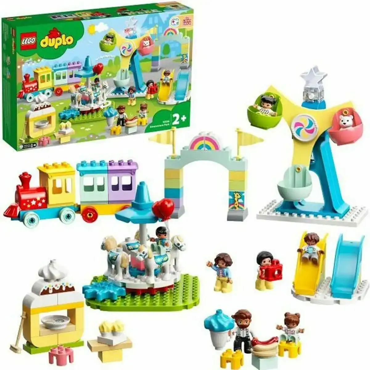 Set de construction lego duplo town amusement park train carousel and ferris wheel_6699. DIAYTAR COTE D'IVOIRE - L'Art de Trouver ce que Vous Aimez. Plongez dans notre assortiment varié et choisissez parmi des produits qui reflètent votre style et répondent à vos besoins.