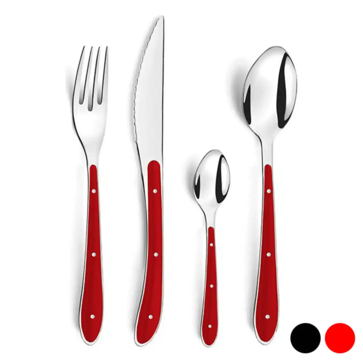 Set de couverts amefa bistro metal bicolore 24 pieces_5674. DIAYTAR COTE D'IVOIRE - Votre Marché Virtuel au Côte d'Ivoire. Parcourez notre boutique en ligne pour trouver des trésors cachés, des articles indispensables du quotidien aux joyaux artistiques.