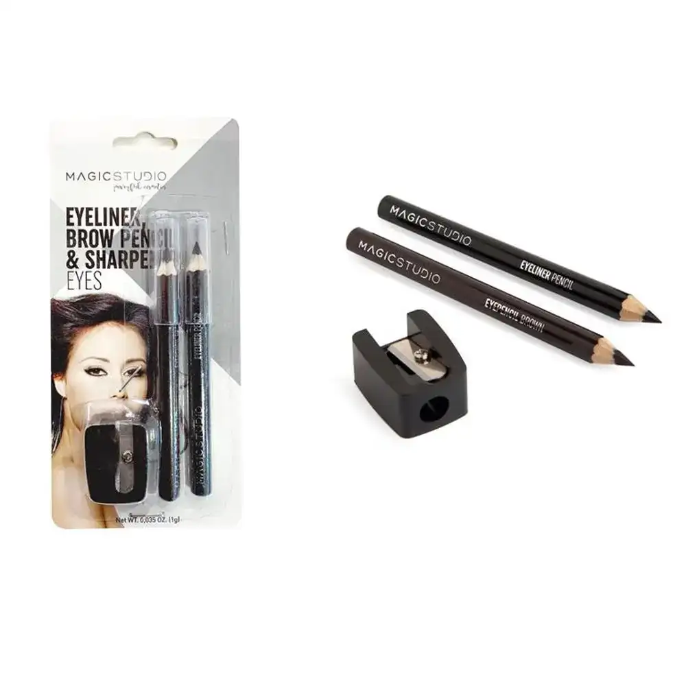 Set de maquillage magic studio eyeliner brow pencil and sharpener yeux 2 pieces 3 pcs _9853. DIAYTAR COTE D'IVOIRE - Votre Destination pour un Shopping Éclairé. Parcourez notre boutique en ligne pour découvrir des produits de qualité qui embelliront votre quotidien.