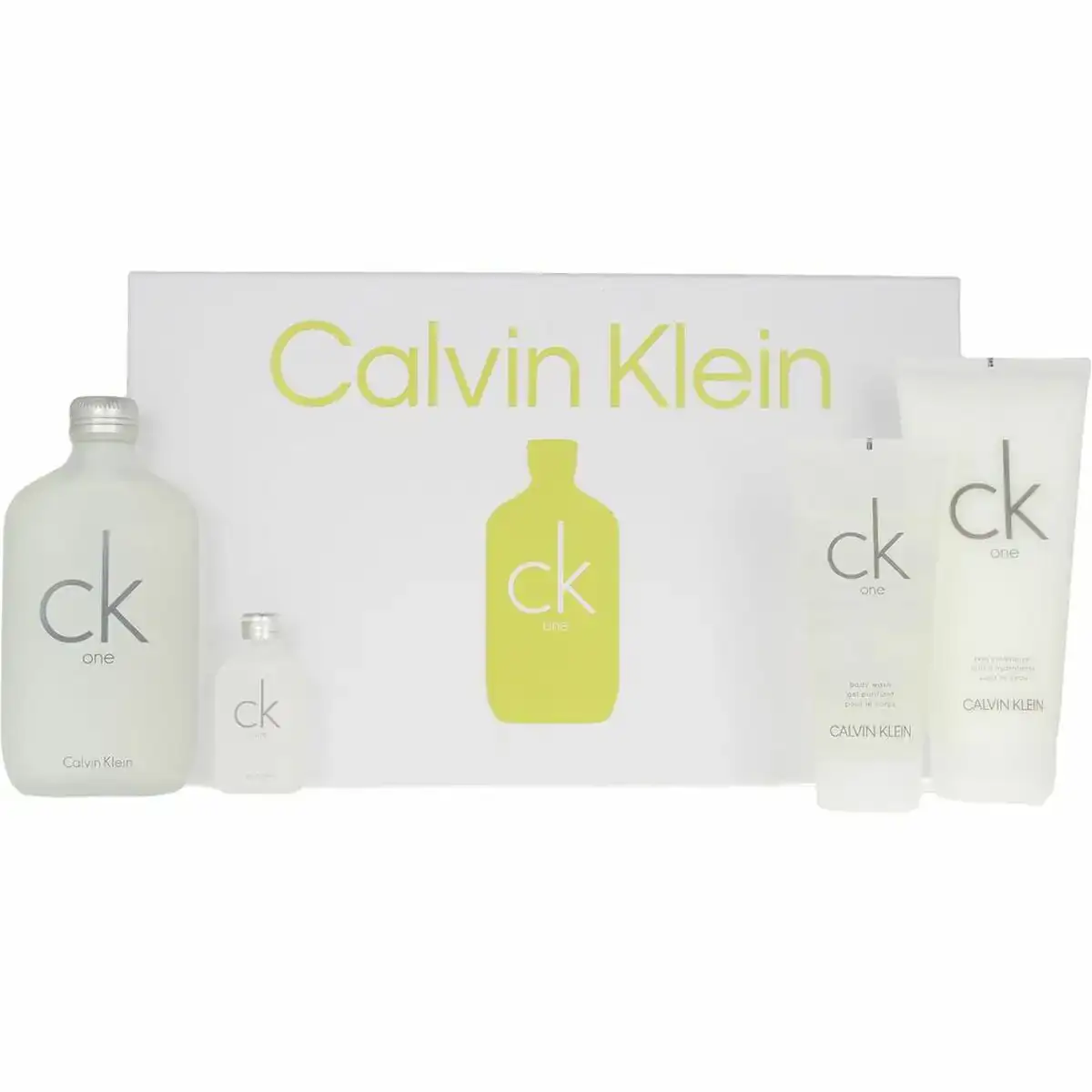 Set de parfum unisexe calvin klein ck one 4 pieces_3534. DIAYTAR COTE D'IVOIRE - Là où la Qualité est Non Négociable. Parcourez notre boutique en ligne pour découvrir des produits qui incarnent le raffinement et l'excellence du Côte d'Ivoire.
