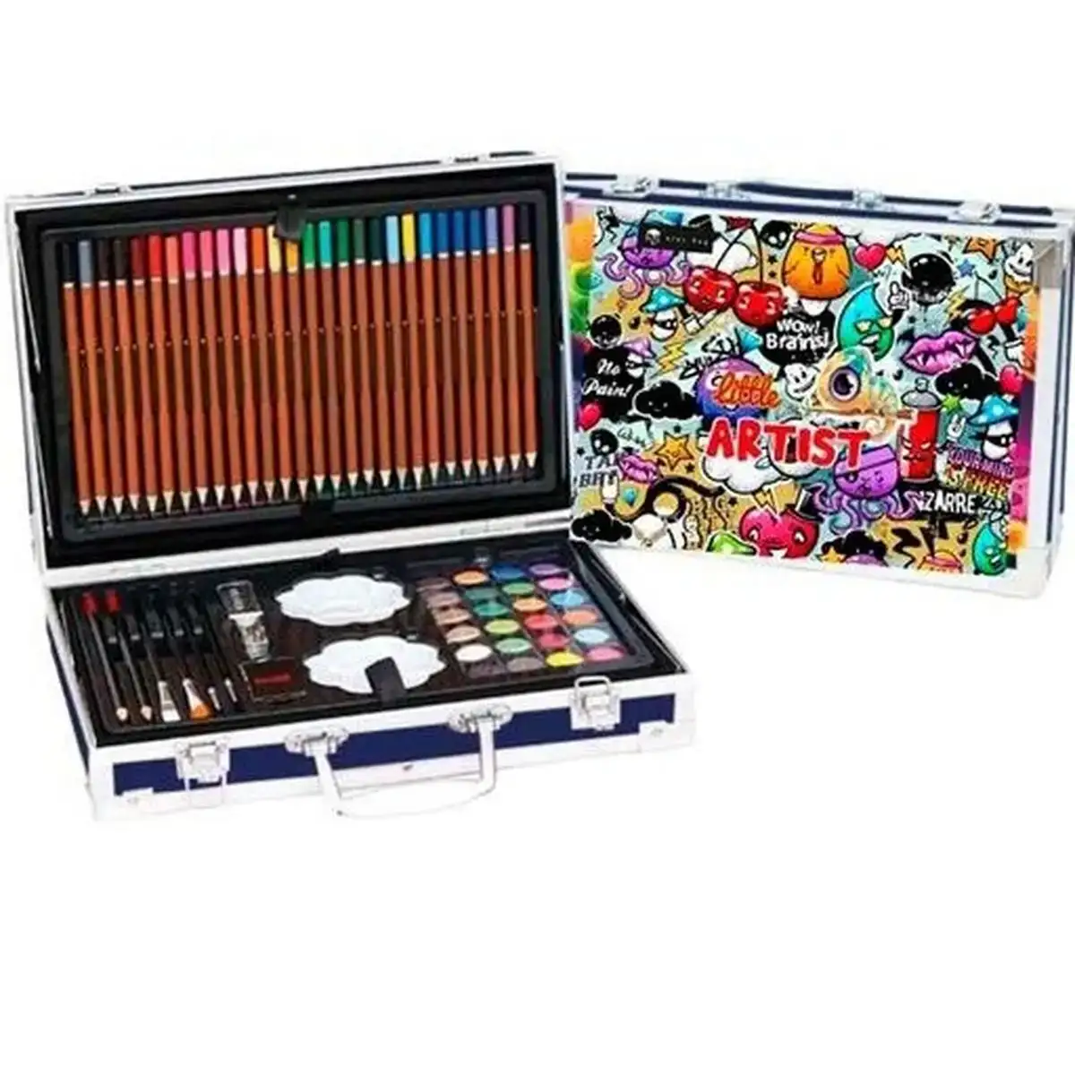 Set de peinture roymart little artist grafitti porte documents 145 pieces multicouleur_8067. DIAYTAR COTE D'IVOIRE - L'Art de Vivre en Couleurs. Découvrez notre boutique en ligne et trouvez des produits qui ajoutent une palette vibrante à votre quotidien.