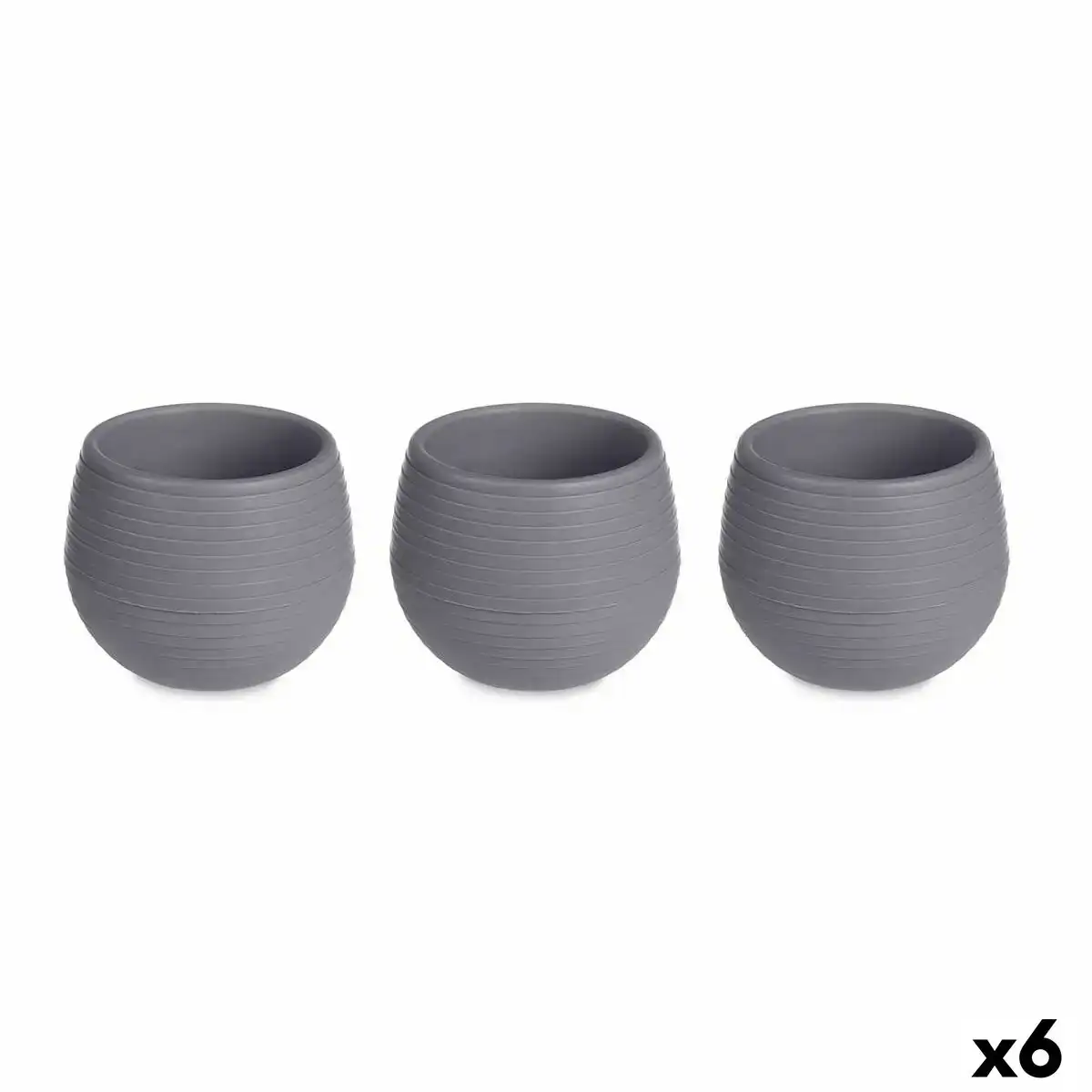 Set de pots anthracite plastique 12 x 12 x 11 cm 6 unites _2601. DIAYTAR COTE D'IVOIRE - Votre Passage vers l'Éclat et la Beauté. Explorez notre boutique en ligne et trouvez des produits qui subliment votre apparence et votre espace.