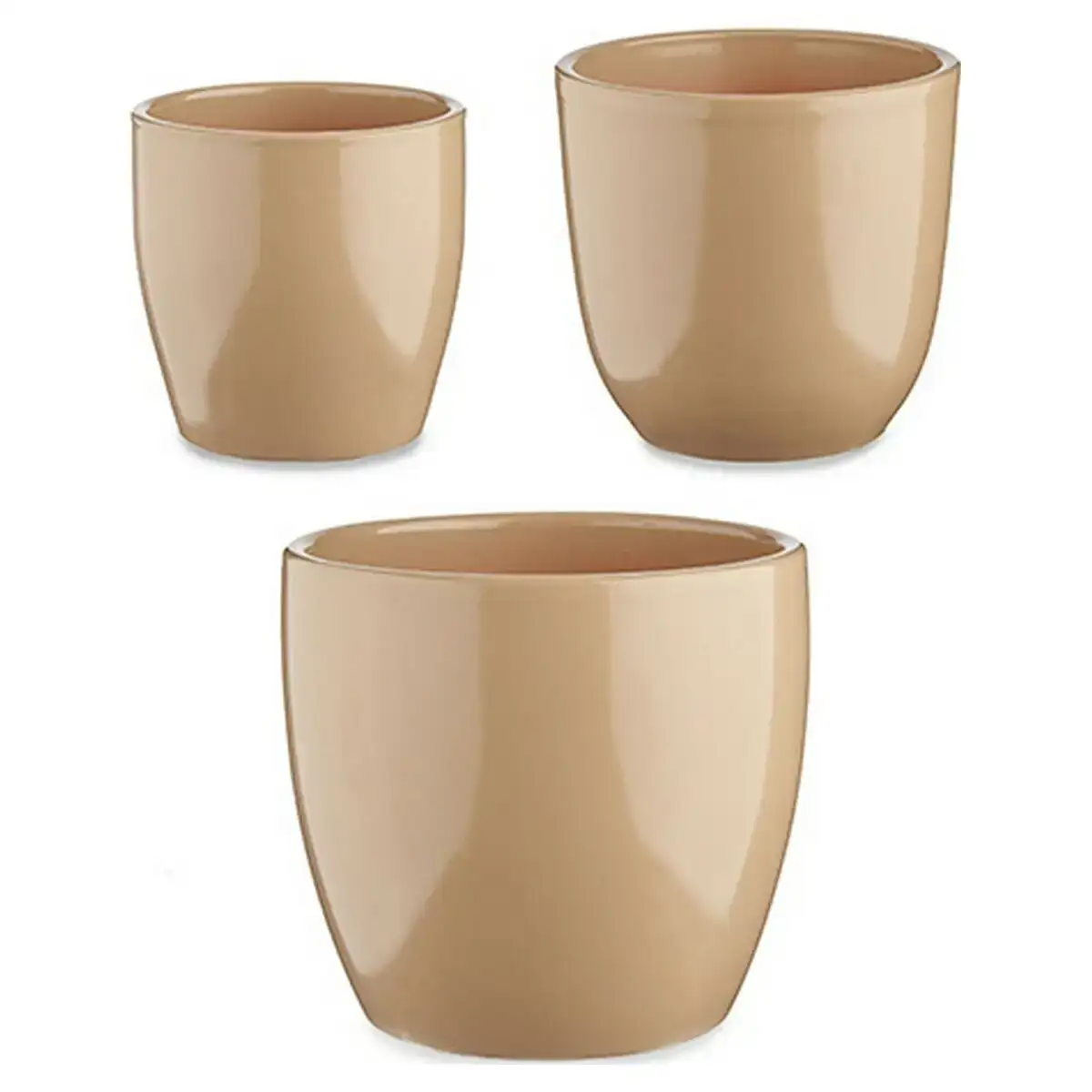 Set de pots beige argile 3 pieces 22 5 x 18 5 x 22 5 cm _1582. DIAYTAR COTE D'IVOIRE - Votre Plateforme Shopping Engagée. Explorez notre catalogue et choisissez des produits qui reflètent notre dévouement envers la qualité et la satisfaction du client.