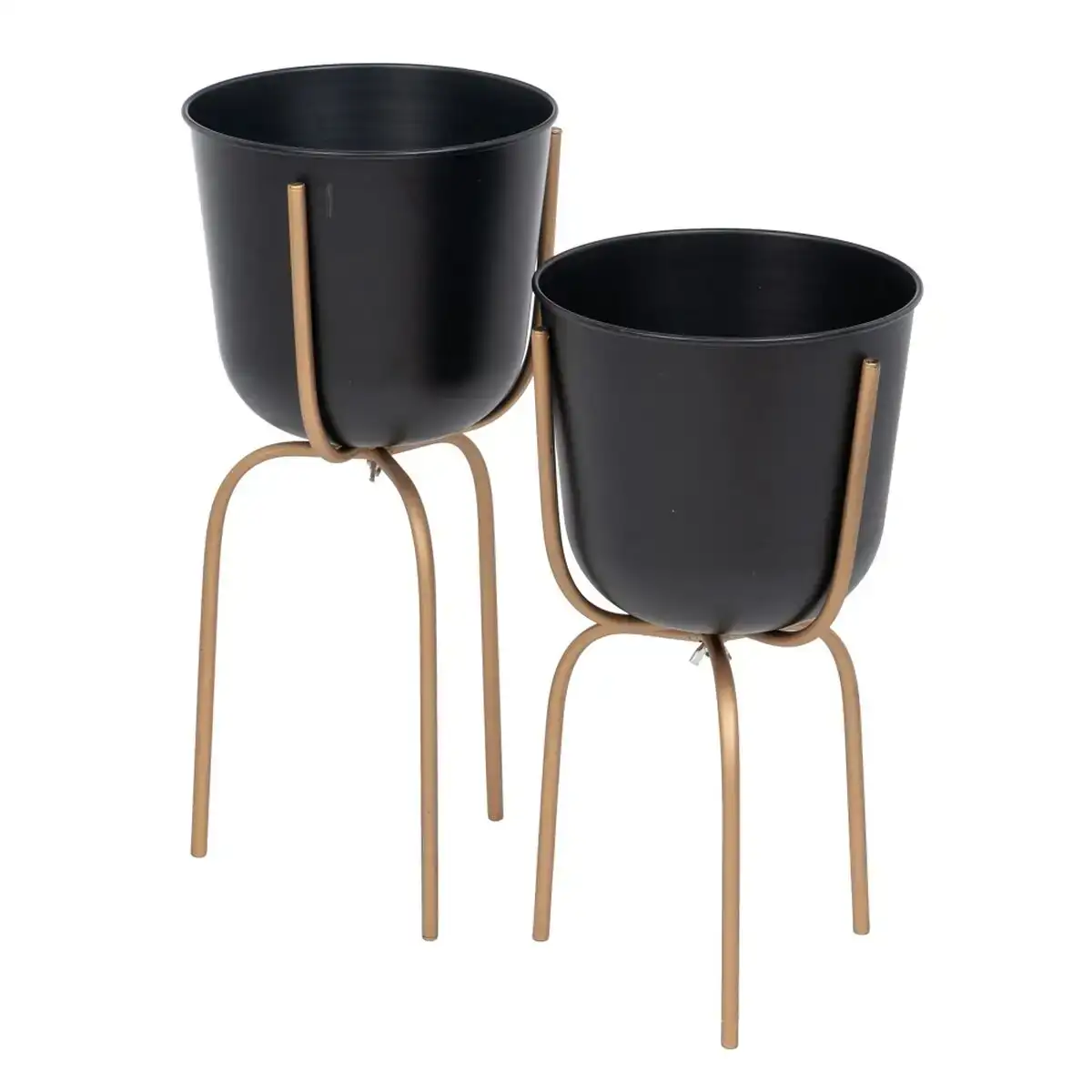 Set de pots de fleurs 23 x 23 x 48 cm noir dore metal 2 unites _8859. Bienvenue sur DIAYTAR COTE D'IVOIRE - Où le Shopping est une Affaire Personnelle. Découvrez notre sélection et choisissez des produits qui reflètent votre unicité et votre individualité.