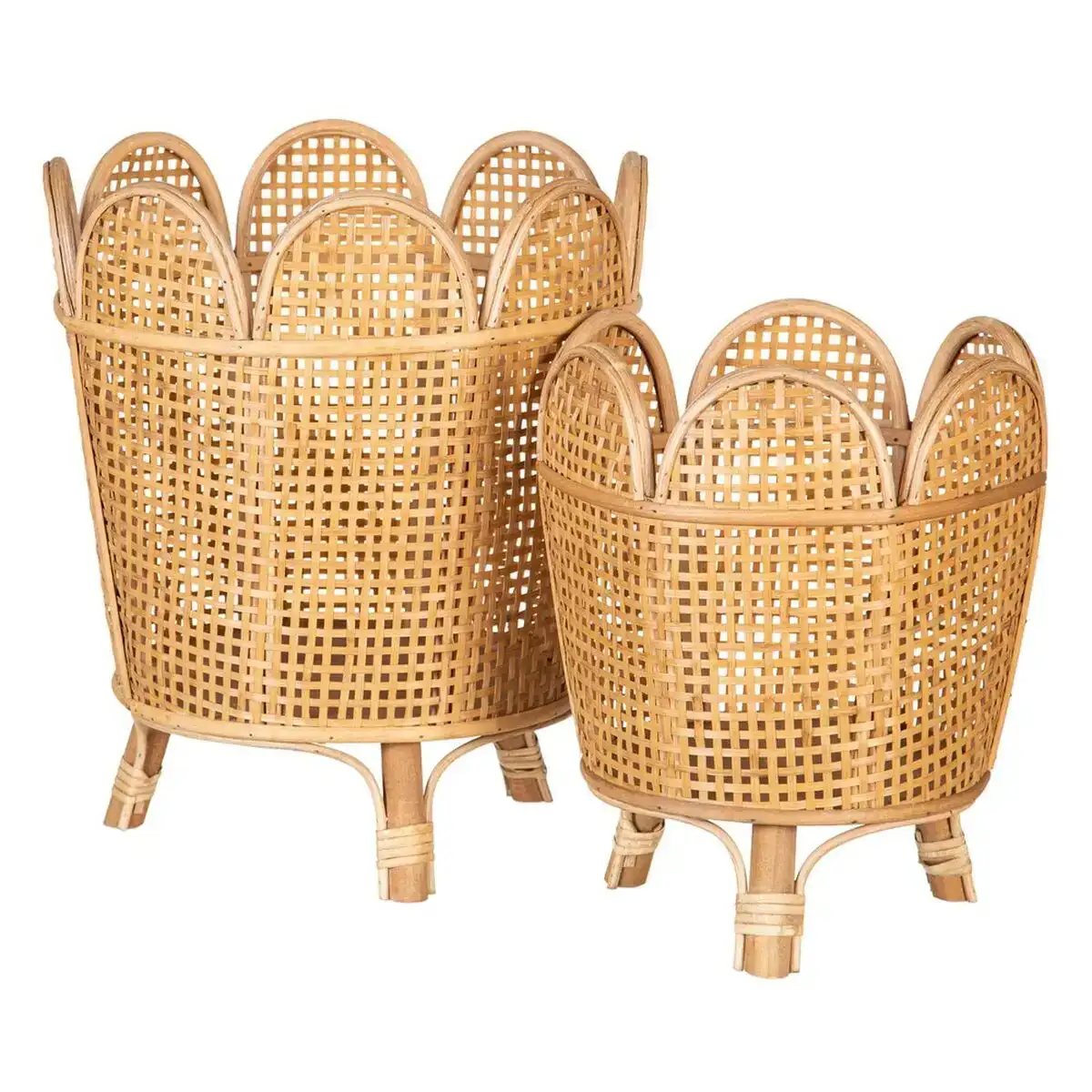 Set de pots de fleurs 34 x 34 x 43 5 cm naturel rotin 2 unites _3936. DIAYTAR COTE D'IVOIRE - Où la Mode et le Confort se Rencontrent. Plongez dans notre univers de produits et trouvez des articles qui vous habillent avec style et aisance.