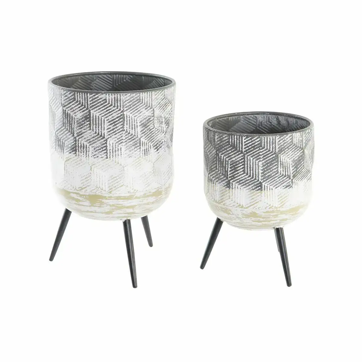 Set de pots de fleurs dkd home decor 24 x 24 x 39 cm metal 2 unites _8438. DIAYTAR COTE D'IVOIRE - Où la Mode et le Confort se Rencontrent. Plongez dans notre univers de produits et trouvez des articles qui vous habillent avec style et aisance.