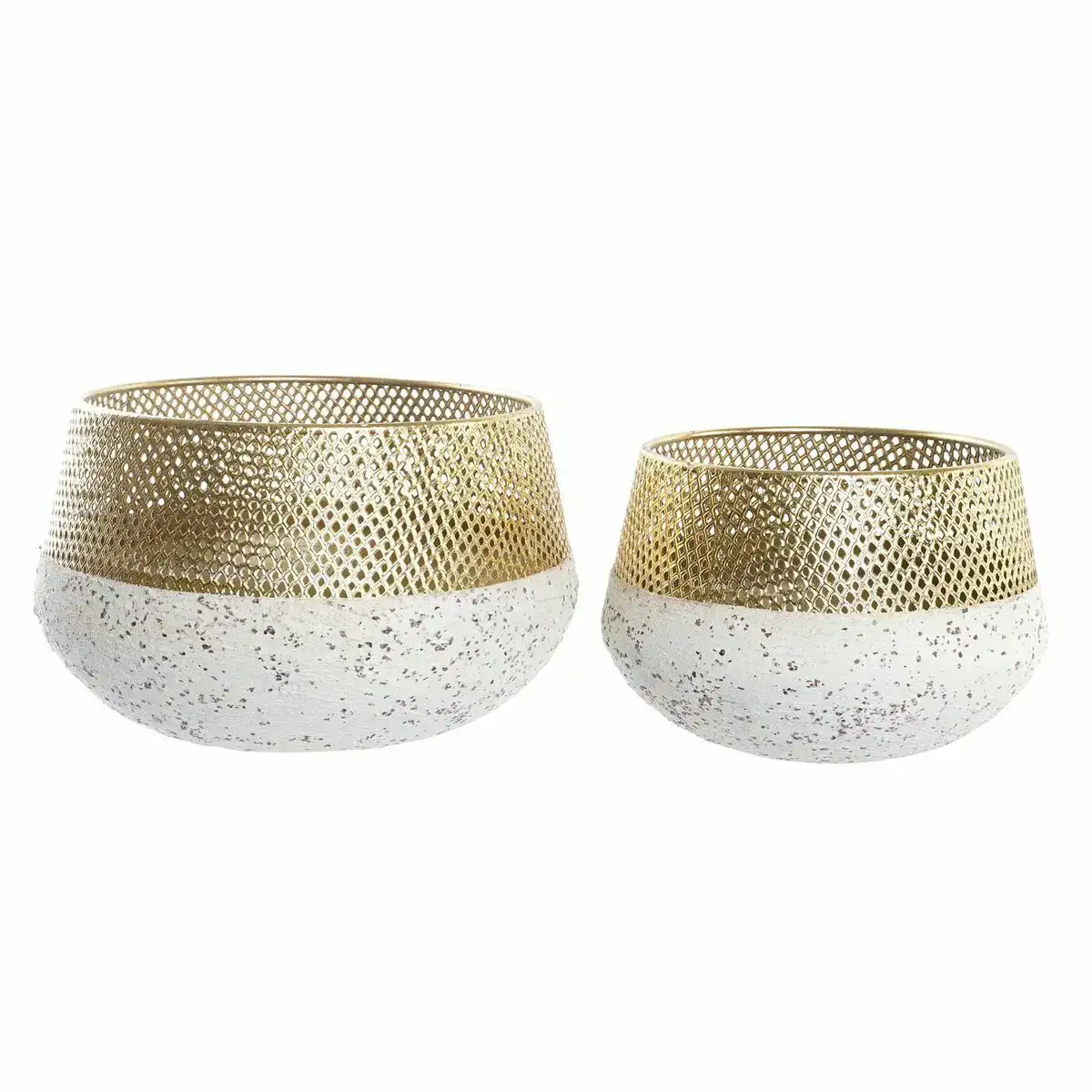 Set de pots de fleurs dkd home decor metal 2 pieces 2 unites 43 x 43 x 27 cm _6879. DIAYTAR COTE D'IVOIRE - Votre Destination Shopping Inspirante. Explorez notre catalogue pour trouver des articles qui stimulent votre créativité et votre style de vie.