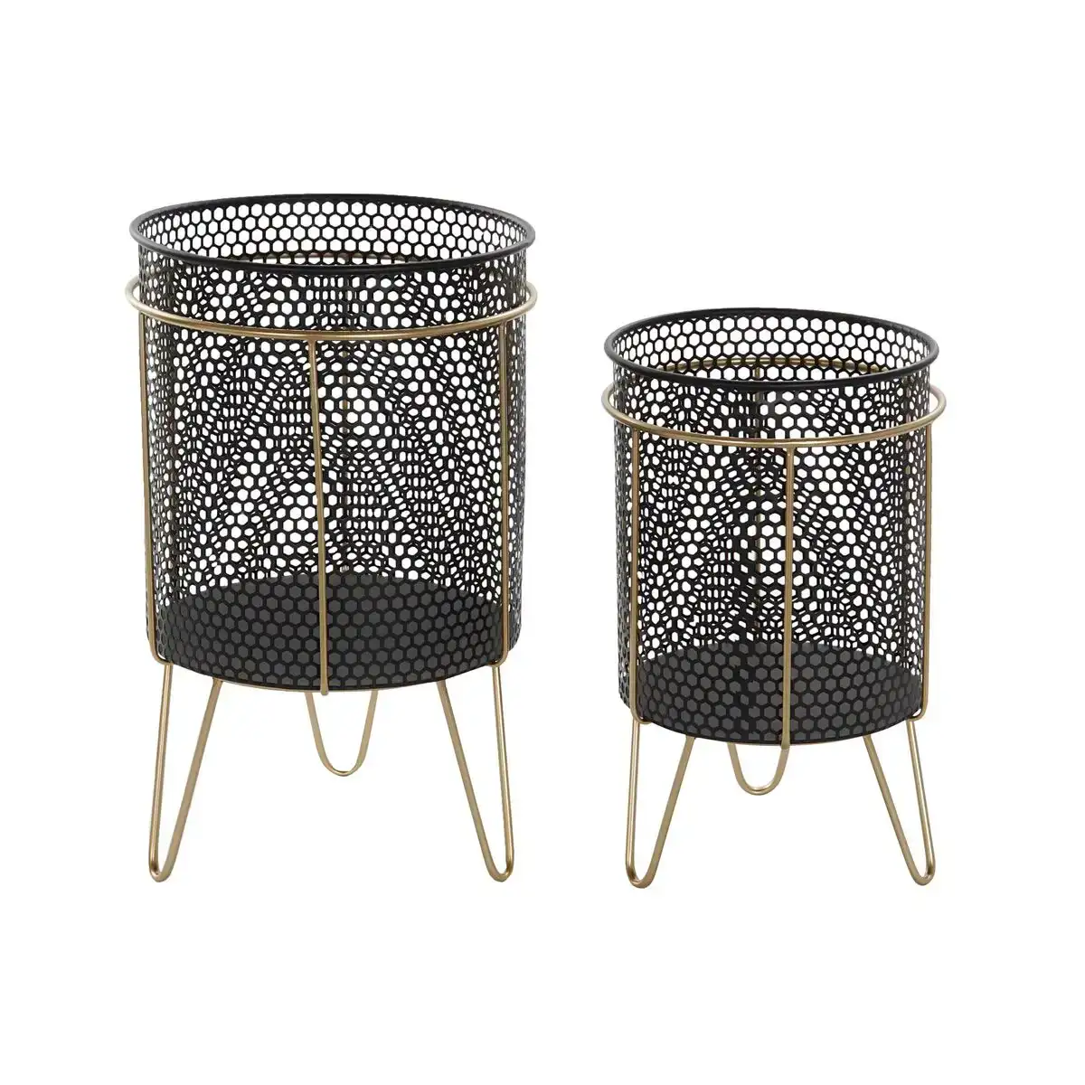Set de pots de fleurs dkd home decor noir dore metal loft 36 x 36 x 58 cm_5869. DIAYTAR COTE D'IVOIRE - Votre Escale Shopping incontournable. Explorez notre boutique en ligne et dénichez des trésors qui reflètent la richesse culturelle et la modernité du Côte d'Ivoire.