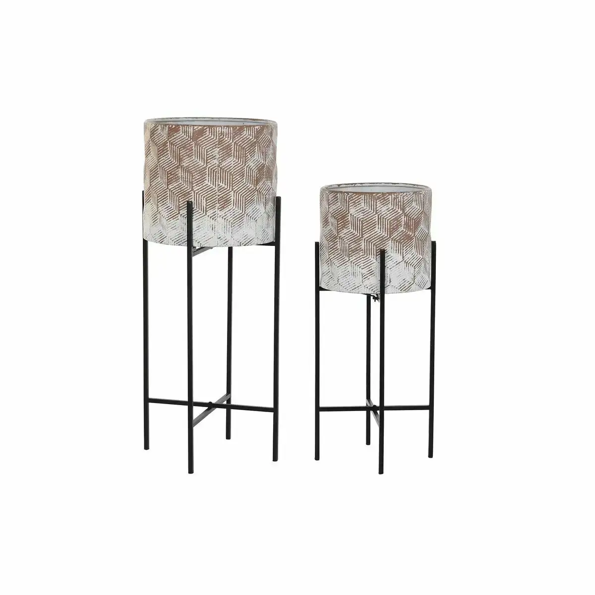 Set de pots de fleurs dkd home decor use 32 5 x 32 5 x 76 5 cm metal 2 unites _2755. Bienvenue chez DIAYTAR COTE D'IVOIRE - Où Choisir Rime avec Découvrir. Plongez dans notre catalogue et trouvez des produits qui révèlent la diversité et la richesse culturelle du Côte d'Ivoire.