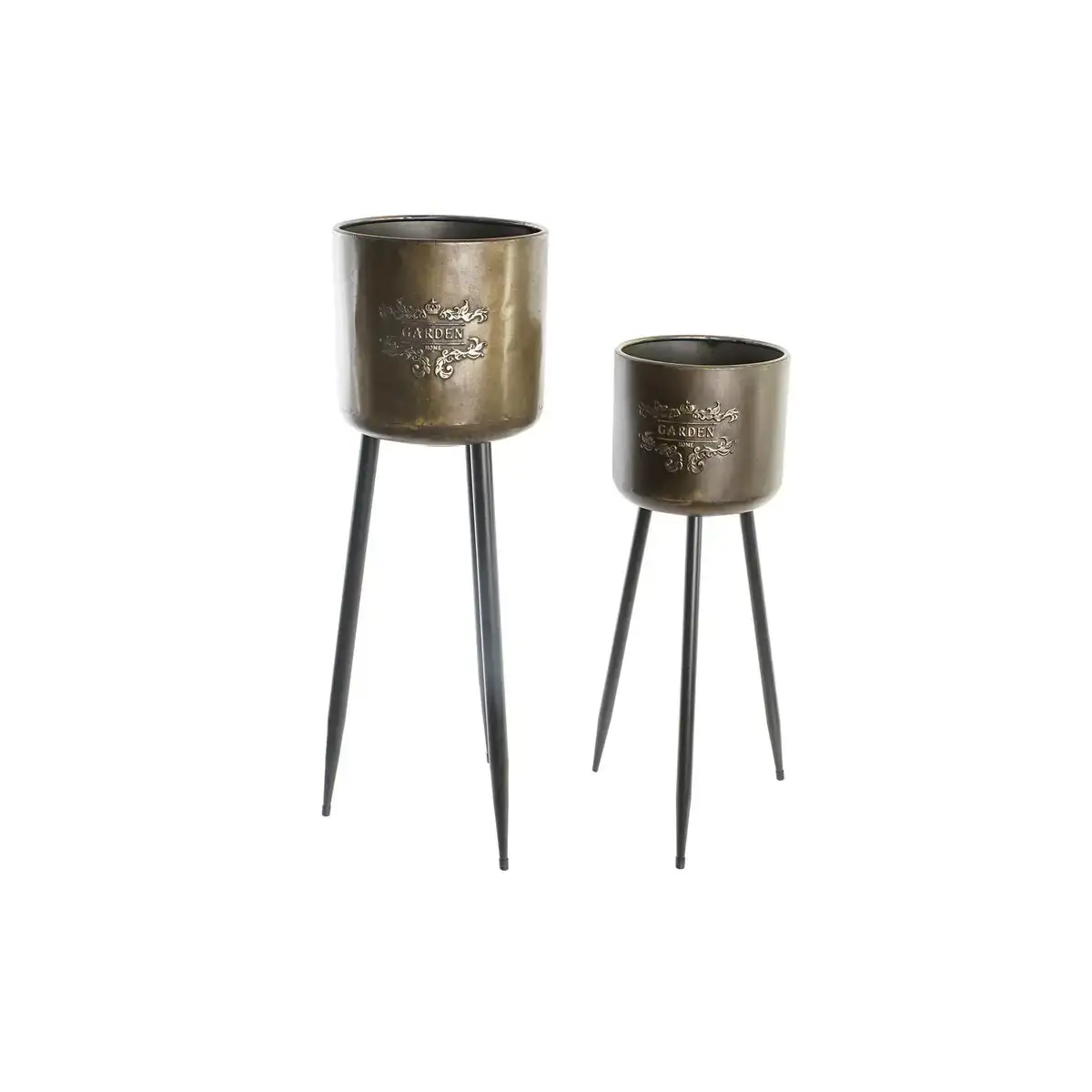 Set de pots dkd home decor champagne noir 100 metal 25 x 25 x 80 5 cm _7790. DIAYTAR COTE D'IVOIRE - Votre Destination pour un Shopping Inoubliable. Naviguez à travers notre catalogue et choisissez des produits qui vous marquent par leur originalité.