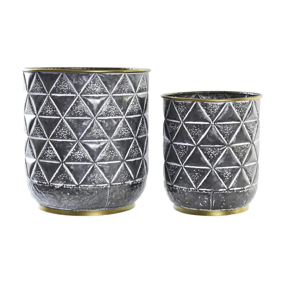 Set de pots dkd home decor gris dore metal fer carre 33 x 33 x 35 cm_5214. DIAYTAR COTE D'IVOIRE - Votre Univers Shopping Éclectique. Explorez nos offres variées et découvrez des articles qui embrassent la diversité et la polyvalence de vos besoins.