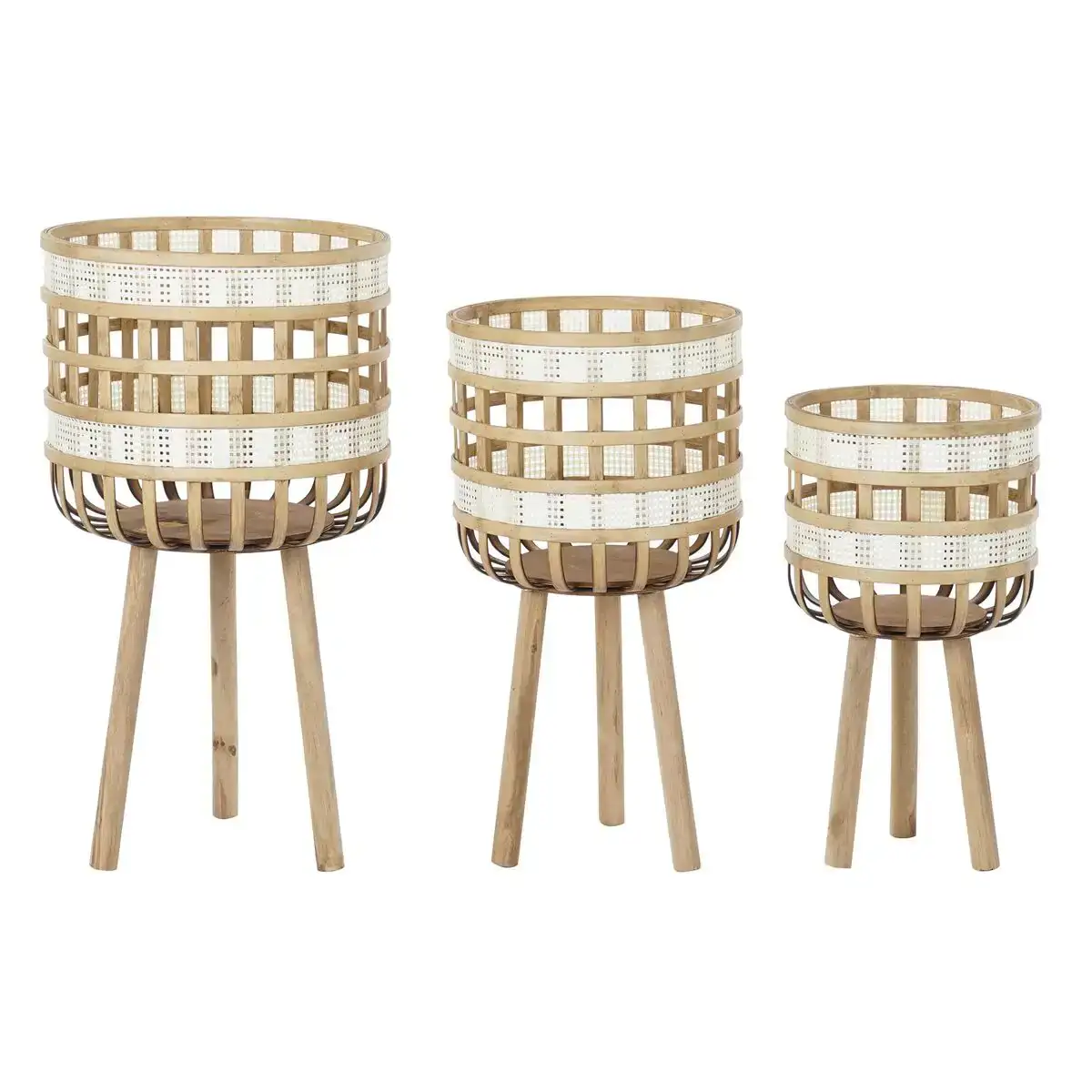 Set de pots dkd home decor marron blanc bambou 36 x 36 x 67 cm _2079. Entrez dans l'Univers de DIAYTAR COTE D'IVOIRE - Où Chaque Produit est une Découverte. Explorez notre gamme variée et trouvez des articles qui vous surprennent et vous inspirent.