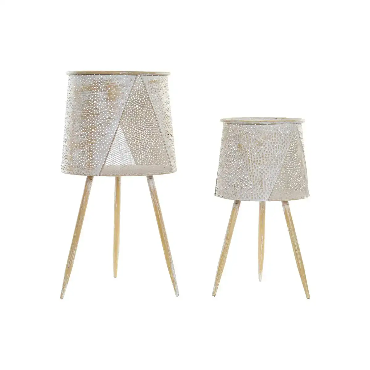 Set de pots dkd home decor metal marron blanc 27 x 27 x 52 cm _4110. DIAYTAR COTE D'IVOIRE - Votre Portail Vers l'Exclusivité. Explorez notre boutique en ligne pour découvrir des produits uniques et raffinés, conçus pour ceux qui recherchent l'excellence.