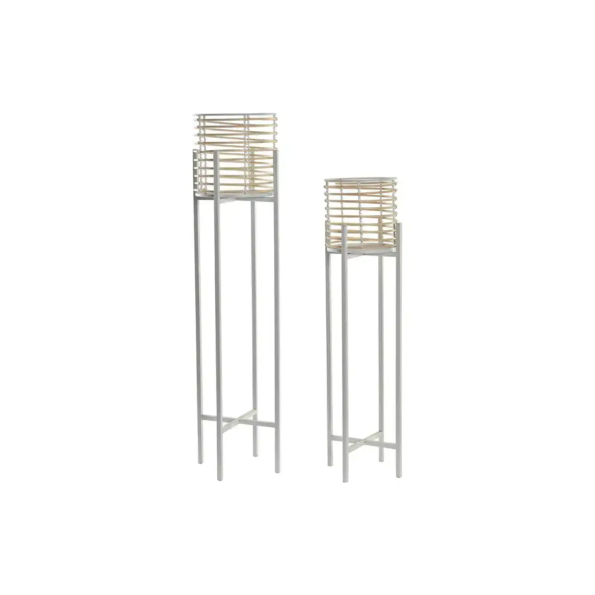 Set de pots dkd home decor metal marron blanc rotin 21 x 21 x 77 cm _6302. DIAYTAR COTE D'IVOIRE - Où Votre Shopping Prend Vie. Explorez notre boutique en ligne pour trouver des articles qui vous ressemblent et qui ajoutent de l'éclat à votre quotidien.