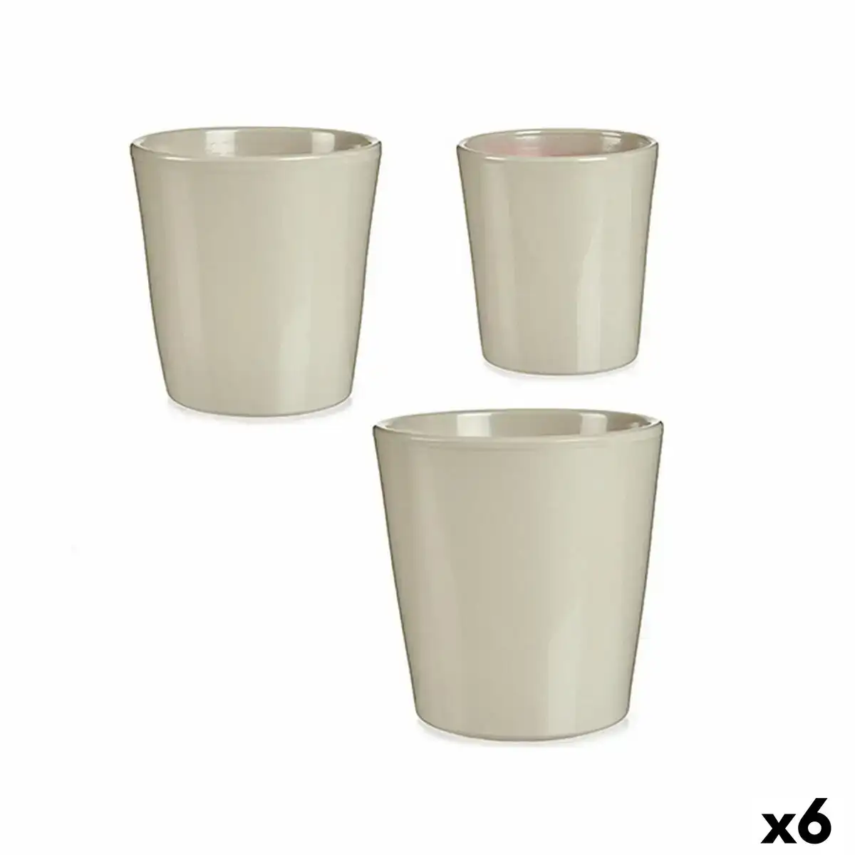 Set de pots gris argile 6 unites _2334. DIAYTAR COTE D'IVOIRE - Là où la Qualité est Non Négociable. Parcourez notre boutique en ligne pour découvrir des produits qui incarnent le raffinement et l'excellence du Côte d'Ivoire.