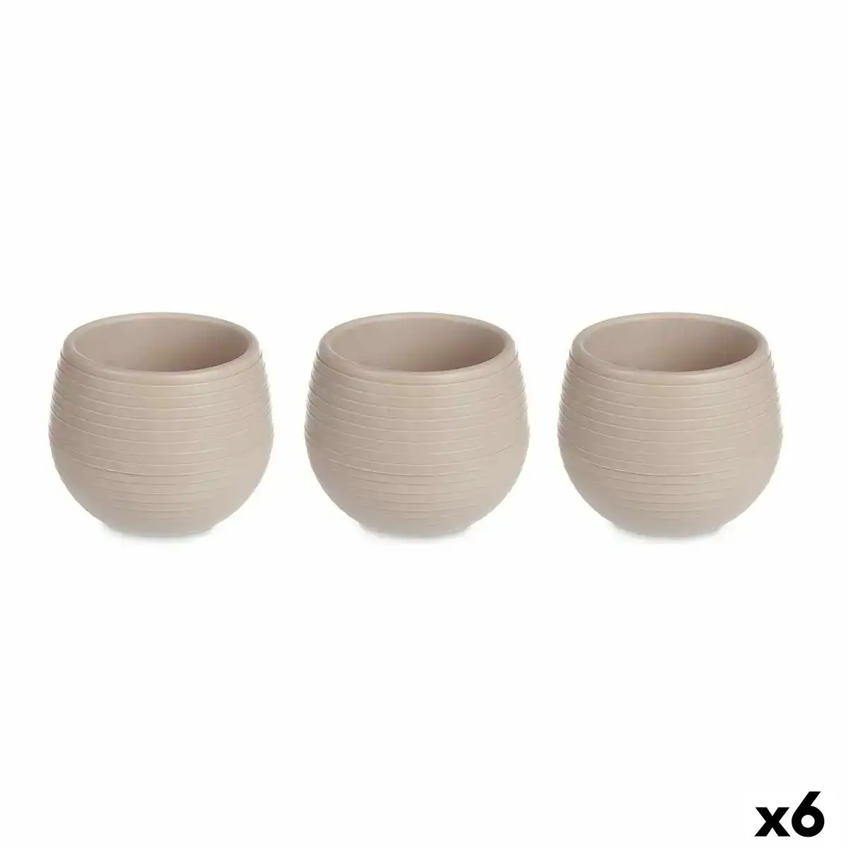 Set de pots taupe plastique 12 x 12 x 11 cm 6 unites _6086. Bienvenue chez DIAYTAR COTE D'IVOIRE - Où le Shopping Devient un Voyage. Explorez notre plateforme pour dénicher des produits uniques, racontant l'histoire et l'âme du Côte d'Ivoire.