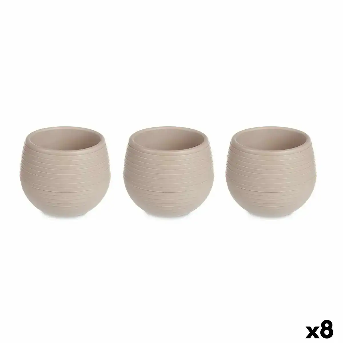 Set de pots taupe plastique 8 x 8 x 7 cm 8 unites _8585. DIAYTAR COTE D'IVOIRE - Où Chaque Détail Compte. Naviguez à travers notre gamme variée et choisissez des articles qui ajoutent une touche spéciale à votre quotidien, toujours avec qualité et style.