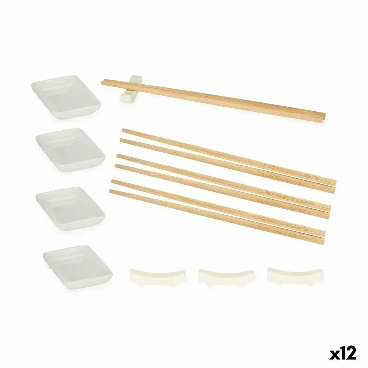 Set de sushi blanc ceramique 12 unites _2686. Bienvenue dans l'univers captivant de DIAYTAR COTE D'IVOIRE - Votre Plateforme de Shopping Tout-en-Un. Parcourez notre boutique en ligne pour découvrir des produits uniques, allant des articles ménagers aux élégants accessoires de mode.