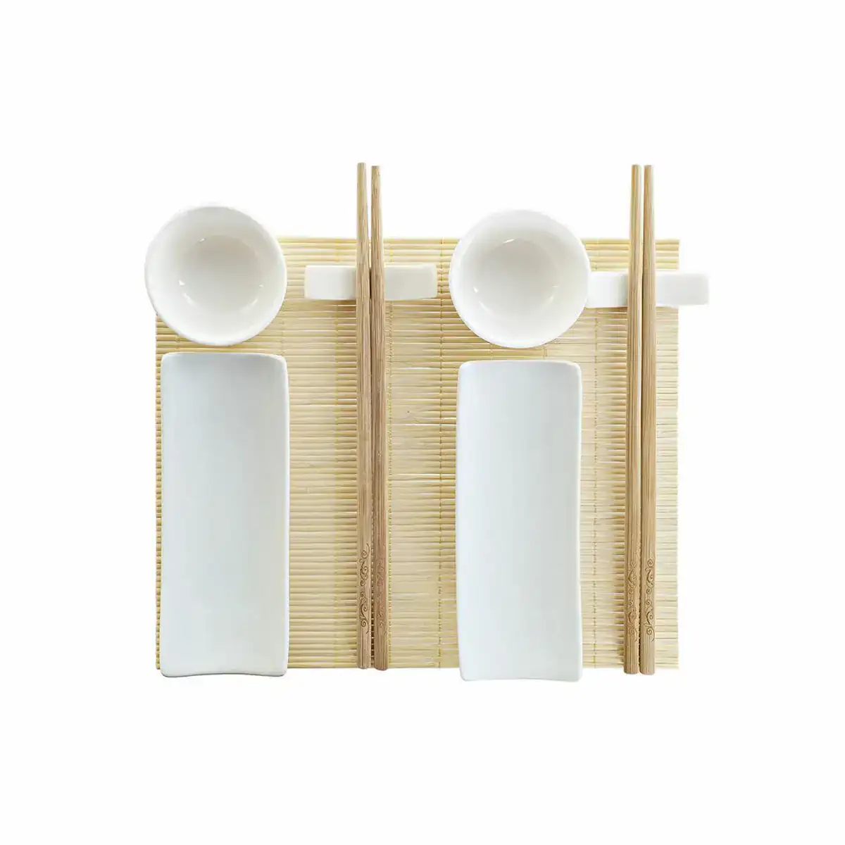 Set de sushi dkd home decor bambou gres blanc naturel oriental 28 5 x 19 5 x 3 3 cm 9 pieces 28 5 x 19 5 x 3 3 cm _5997. DIAYTAR COTE D'IVOIRE - Votre Passage vers l'Élégance Abordable. Explorez notre collection où chaque produit est choisi pour sa qualité et son accessibilité, incarnant ainsi l'essence du Côte d'Ivoire.