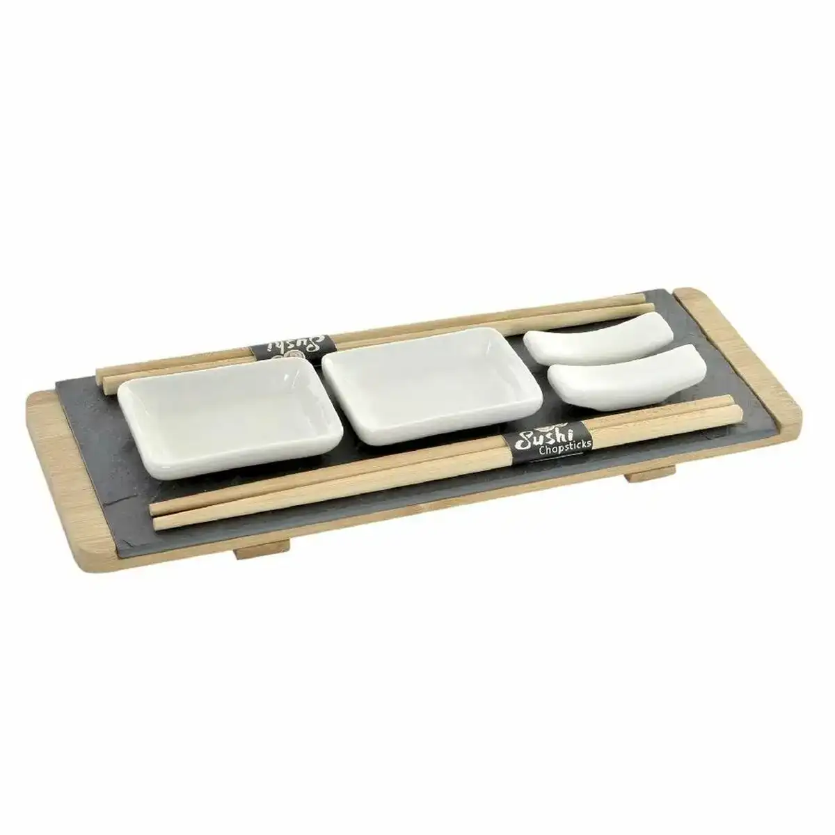 Set de sushi dkd home decor marron noir naturel bambou ardoise 30 x 10 x 3 5 cm 9 pieces 30 x 10 x 3 5 cm _5843. DIAYTAR COTE D'IVOIRE - L'Équilibre Parfait entre Tradition et Modernité. Explorez notre collection pour trouver des produits qui incarnent la culture et la contemporanéité du Côte d'Ivoire.