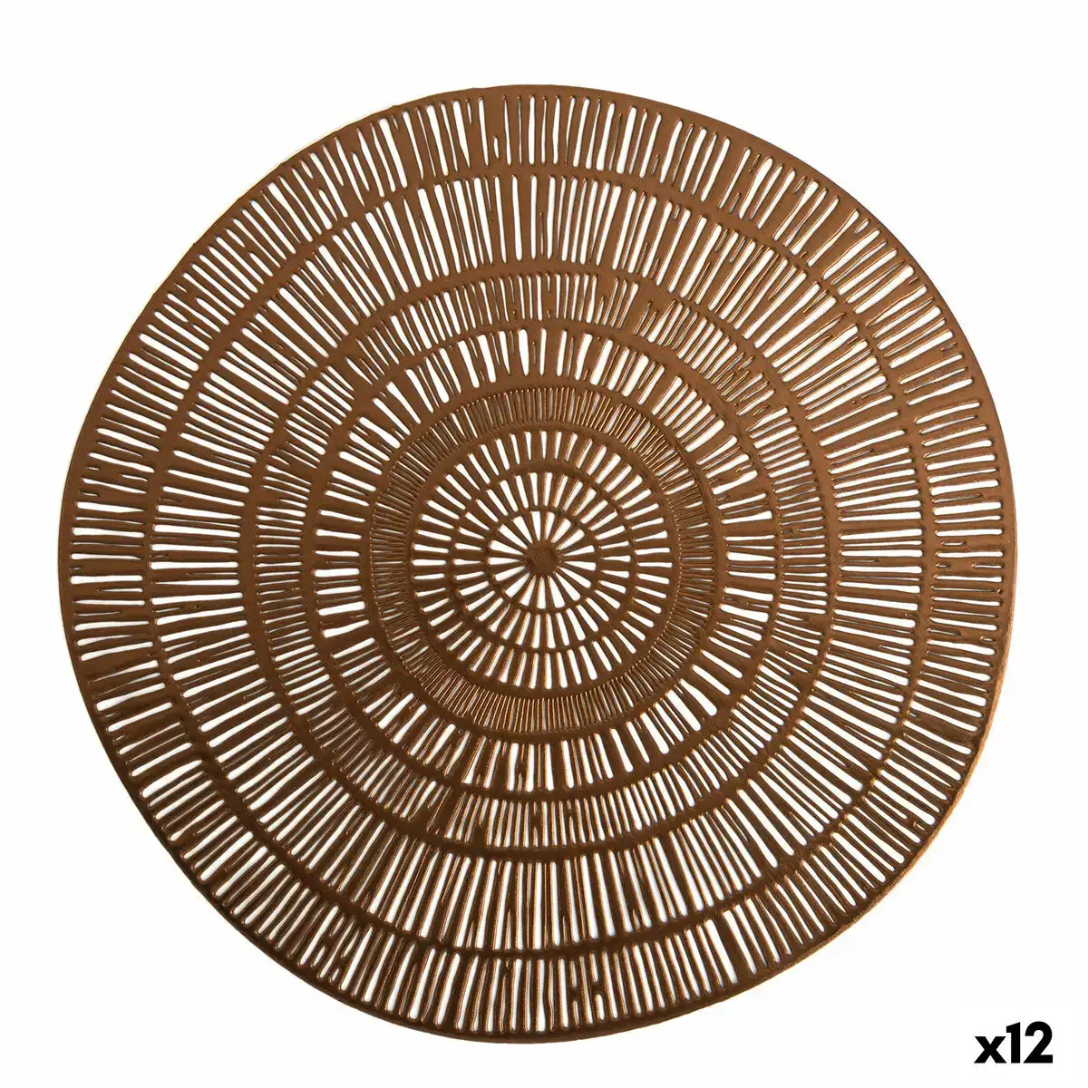 Set de table quid habitat spirale bronze 38 cm pack 12x _9525. Plongez dans l'Univers de DIAYTAR COTE D'IVOIRE - Où la Qualité et la Diversité se rencontrent. Parcourez nos rayons virtuels pour trouver des produits répondant à tous les besoins, du confort de votre foyer.