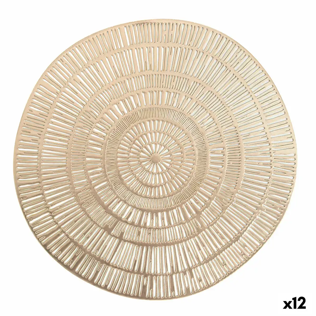 Set de table quid habitat spirale dore 38 cm pack 12x _5639. DIAYTAR COTE D'IVOIRE - Où Choisir est un Plaisir. Explorez notre boutique en ligne et choisissez parmi des produits de qualité qui satisferont vos besoins et vos goûts.