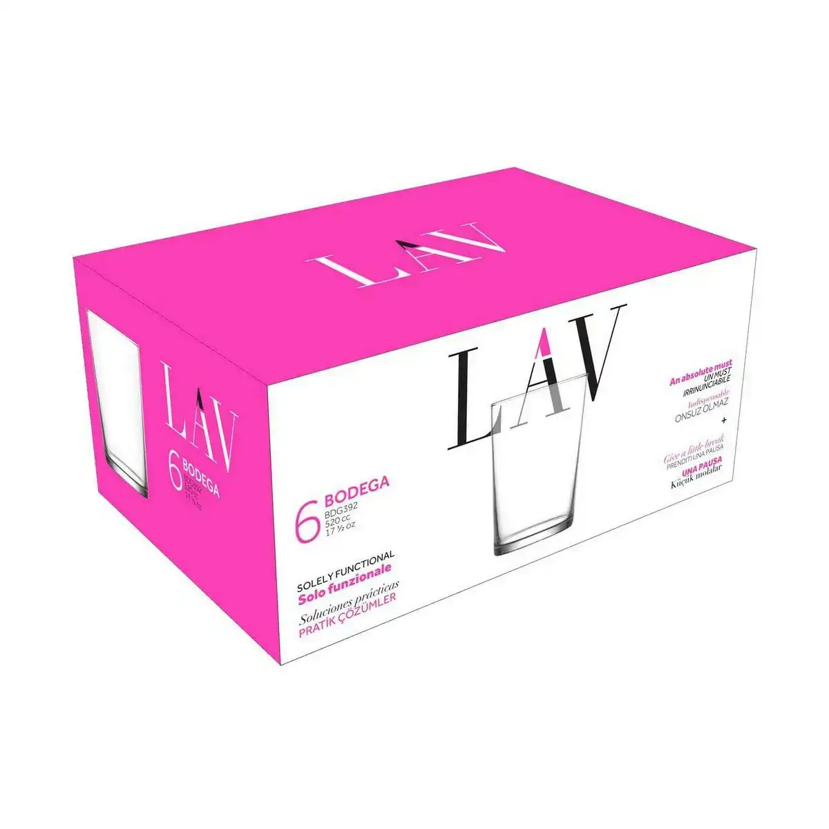 Set de verres bodega 515 ml o 9 x 12 cm_4616. DIAYTAR COTE D'IVOIRE - Là où Chaque Produit Est une Trouvaille. Explorez notre sélection minutieuse et découvrez des articles qui correspondent à votre style de vie et à vos aspirations.