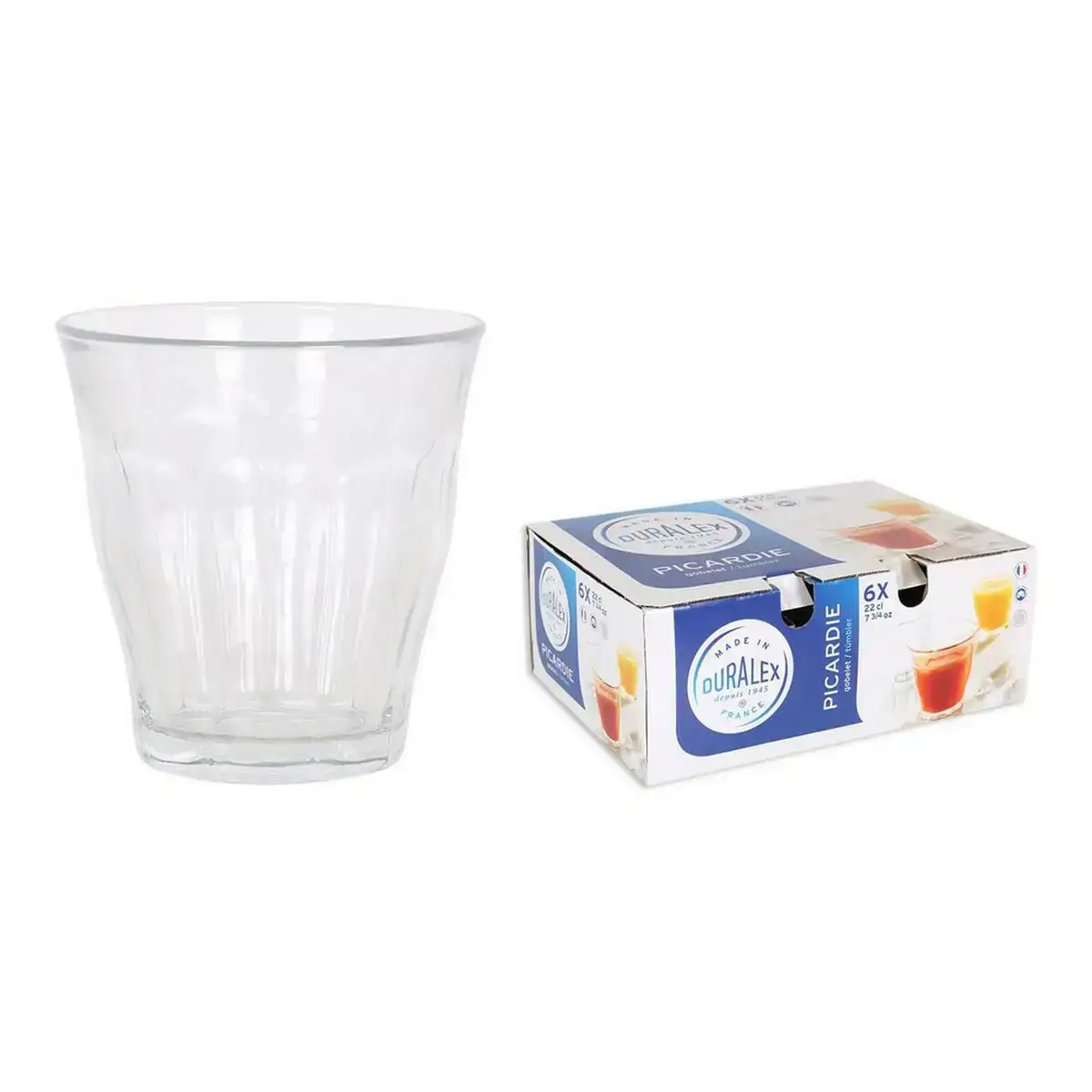 Set de verres duralex picardie 200 ml verre transparent 6 unites_8925. DIAYTAR COTE D'IVOIRE - L'Art de Vivre en Couleurs. Découvrez notre boutique en ligne et trouvez des produits qui ajoutent une palette vibrante à votre quotidien.