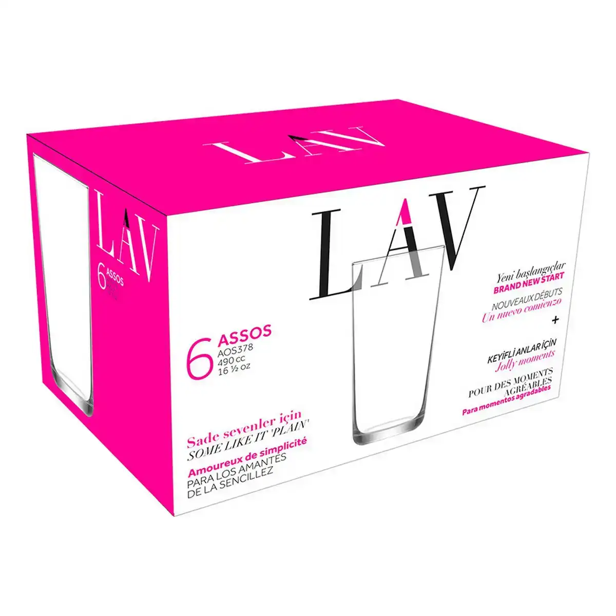Set de verres lav assos 6 pieces 490 ml_4697. DIAYTAR COTE D'IVOIRE - Là où le Shopping devient une Fête des Sens. Plongez dans notre univers et choisissez des produits qui éveillent votre goût pour l'esthétique et l'authenticité.